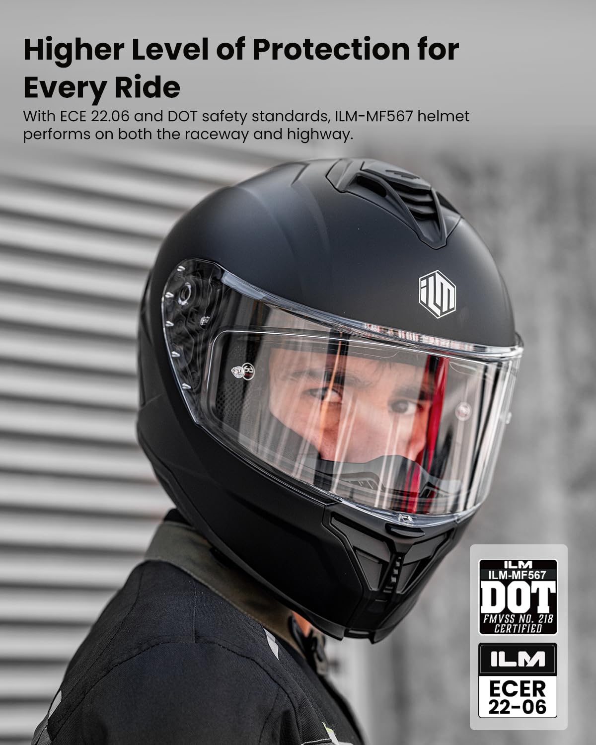 ILM Motorcycle Helmets DOT ECE Dual Visor Street Racing Helmet Full Face Powersports Cascos for Men Women Model MF567(Cobra Camaleon Gold, L)