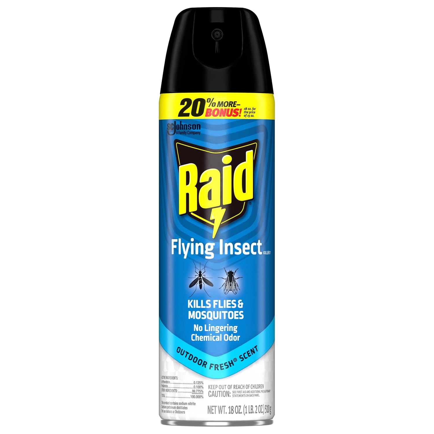 Raid Flying Insect Killer 7, Bug Spray, Insecticide Spray for Indoors & Outdoors, 18 oz