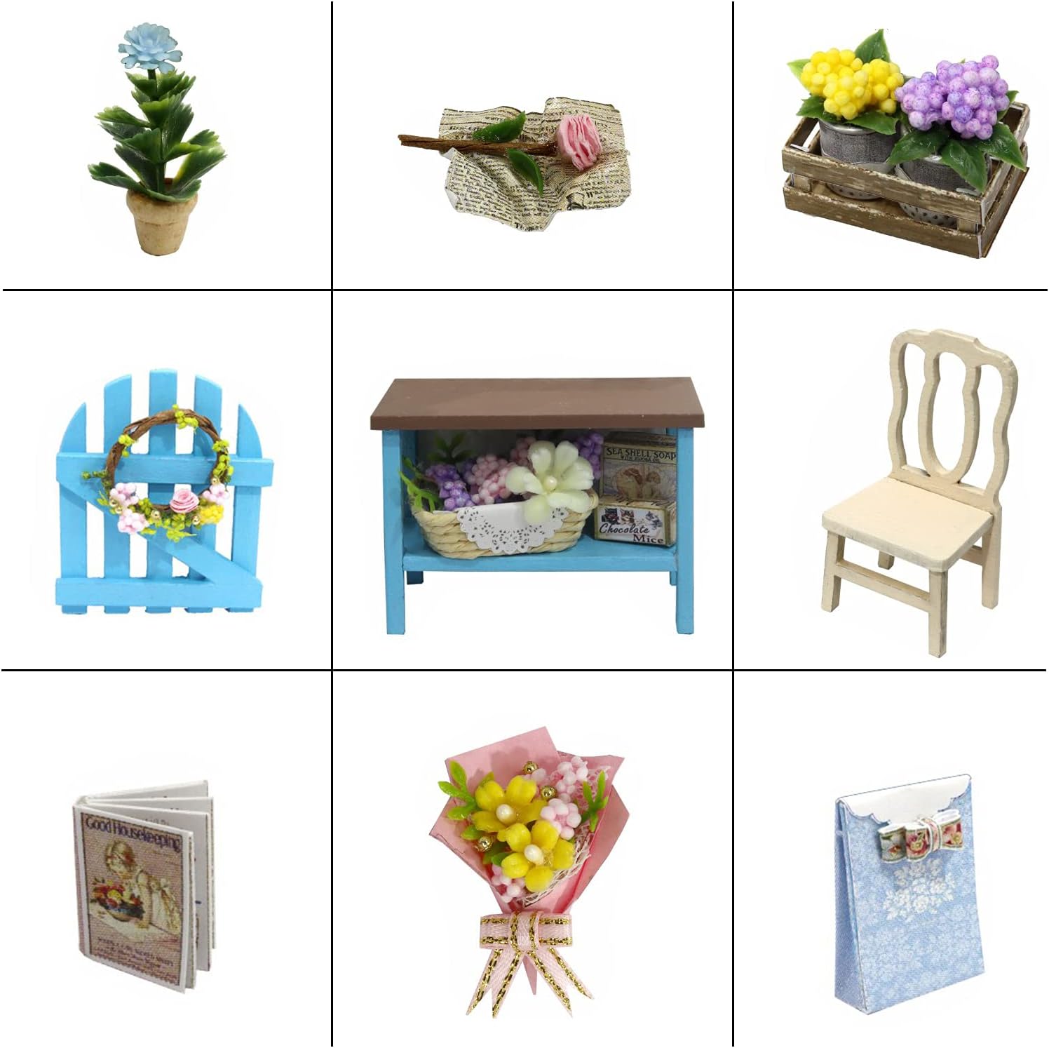 CUTEROOM DIY Doll Room Miniature Furniture Wooden House Kit-Study Room
