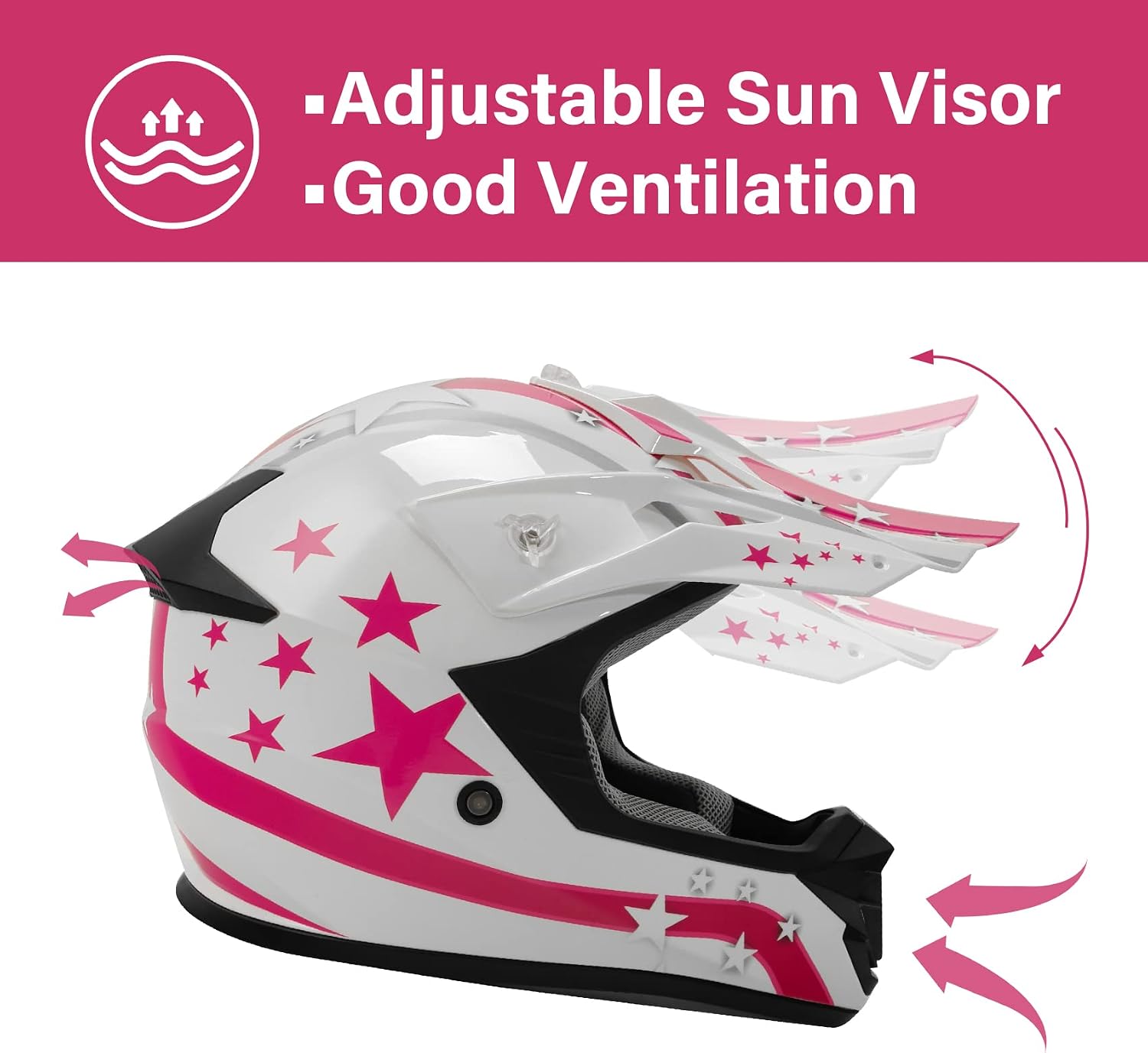 TCMT Youth Dirt Bike Helmet DOT Certified - Kids Full Face Motocross ATV Helmet with Goggles, Gloves and Helmet Bag for Off-Road, BMX, MX, Street Riding