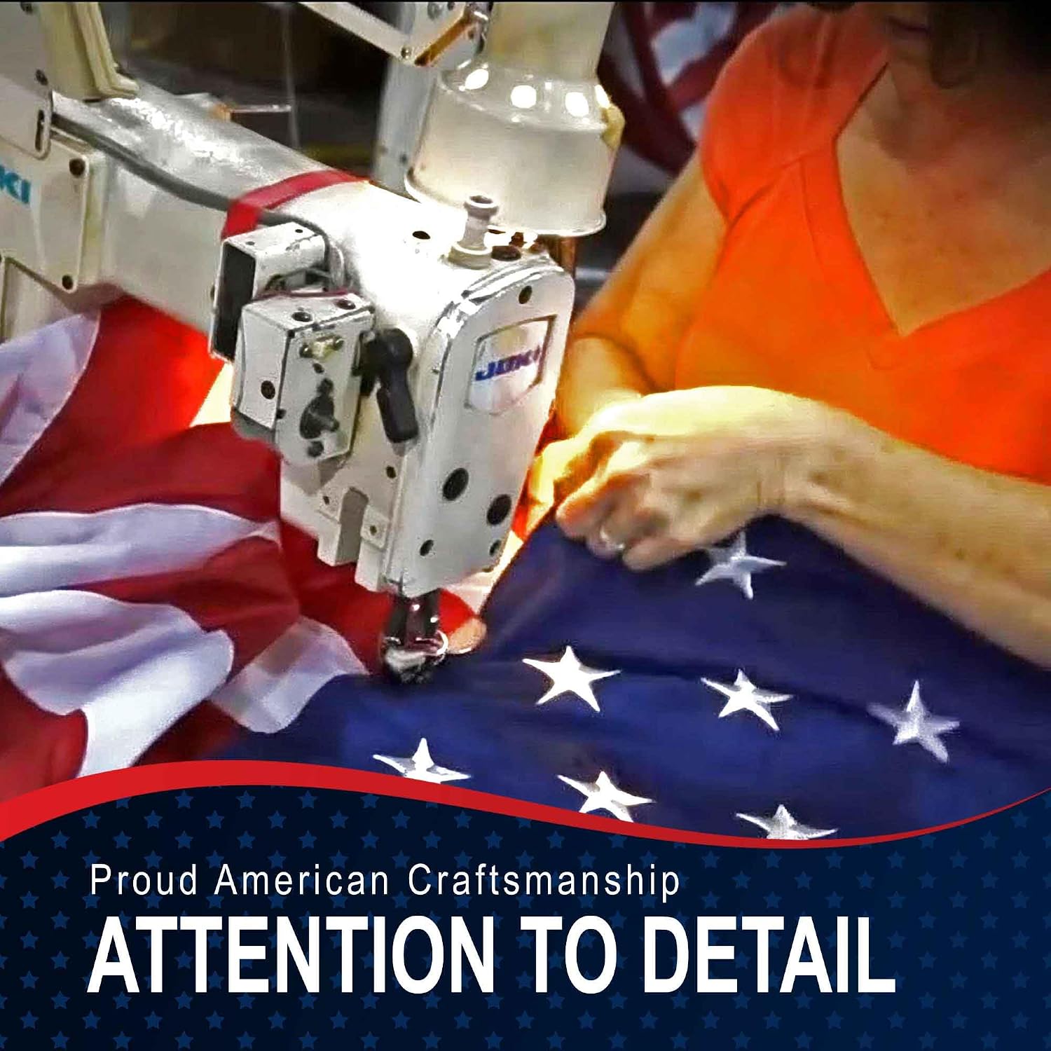 American Flag 6x10 Made in USA – Heavy Duty 2‑Ply Polyester Outdoor US Flag, Embroidered Stars & Sewn Stripes