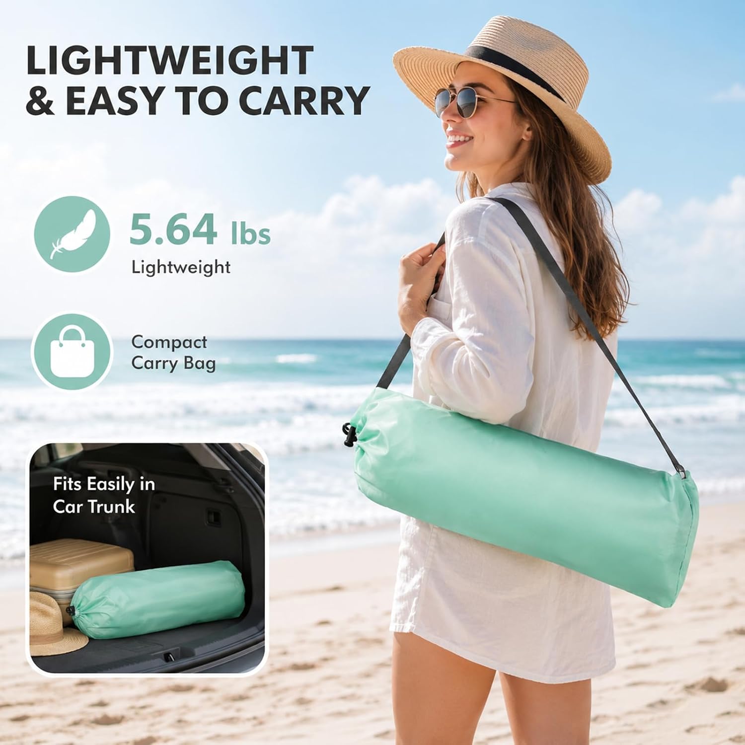 NXONE Beach Tent Sun Shelter, UPF 50+ UV Protection, Easy Setup
