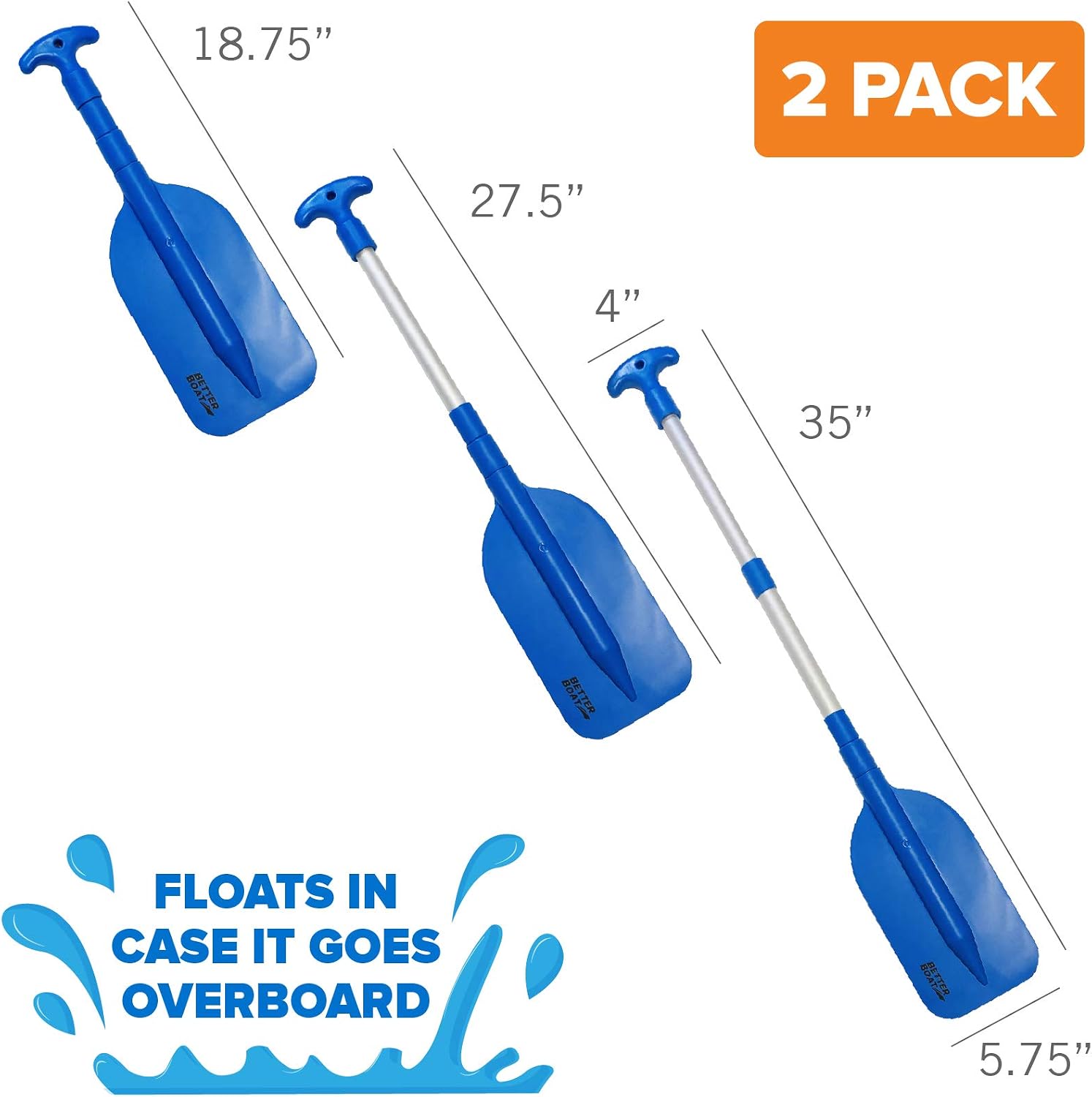 Boat Paddle Telescoping Plastic Collapsible Oar, Kayak, Jet Ski, Rafting