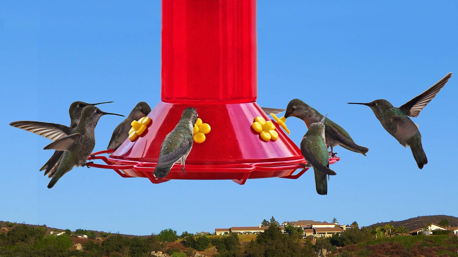 9-Pack Replacement Yellow Feeder Flowers