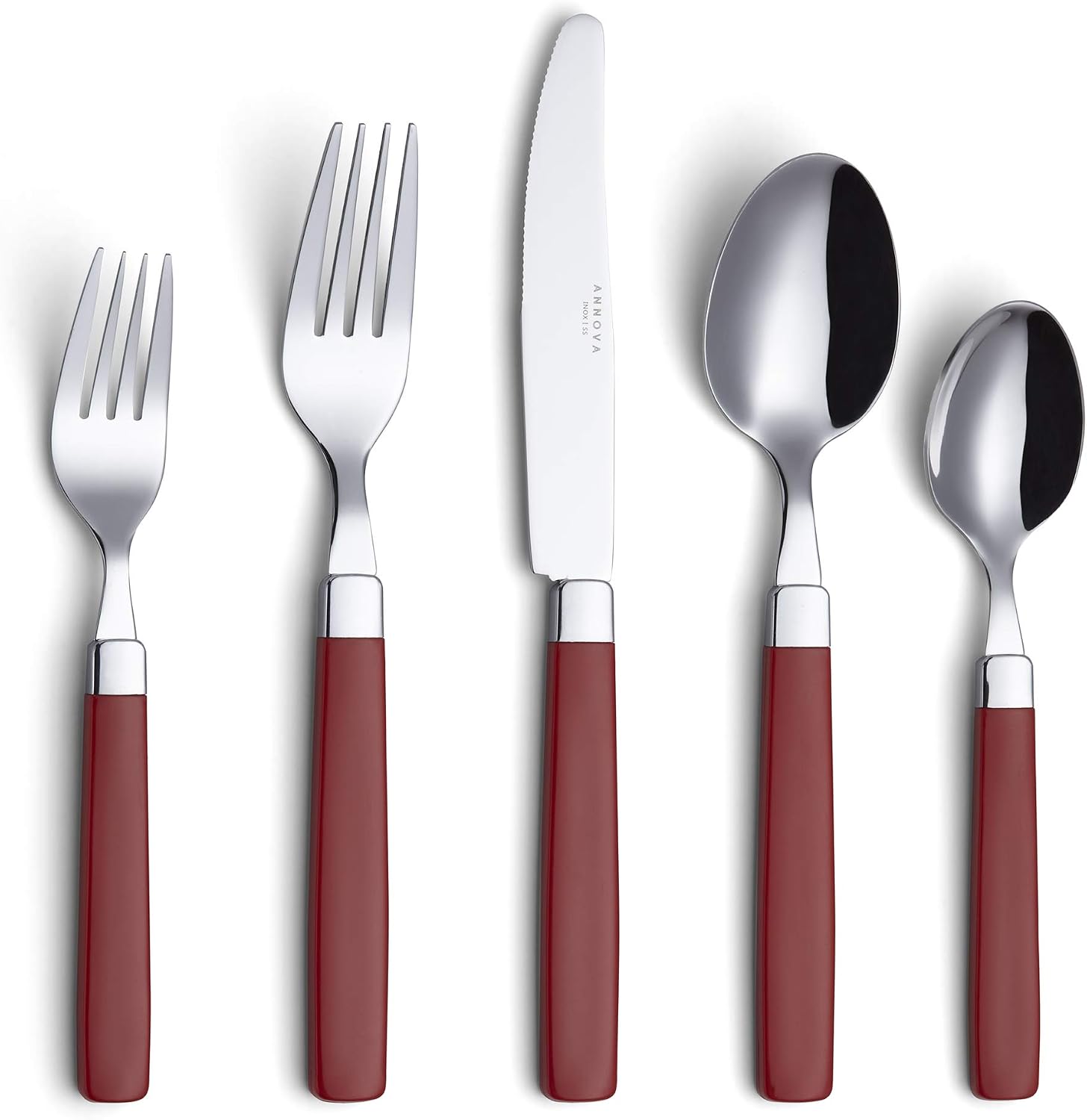 ANNOVA Silverware Set Stainless Steel Colorful Tableware Kitchen Flatware Set Utensils, Includes Dinner Knives, Forks, Spoons