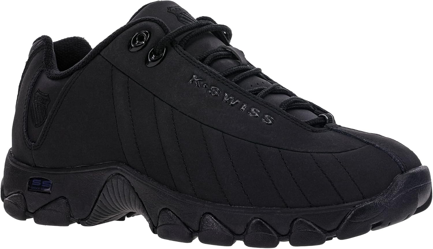 K-Swiss Men's ST329 CMF Sneaker, Wide Tennis Walking Shoes Leather Upper | Court Inspired, Tennis Heritage, Comfort Soft Cushioning, Arch Support, Wide Feet Fit, Chunky Silhouette, Classic Style.