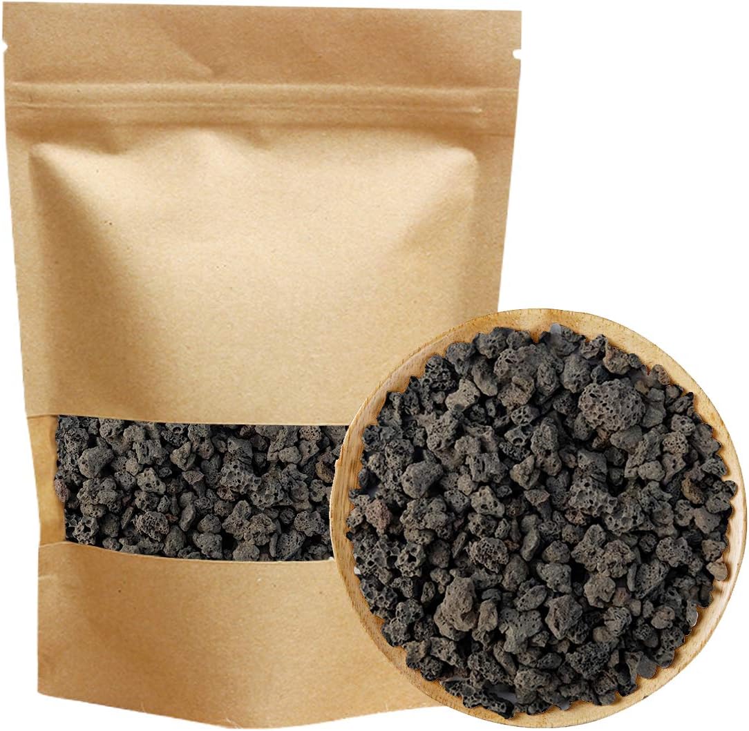 Mix Horticultural Lava Pebbles Pumice Potting Soil Amendment Succulent Cactus Bonsai Gritty Rock Decorative Gravel Plant Drainage Volcanic Rock for Terrarium Fairy Gardening Top Dressing 2.2lb
