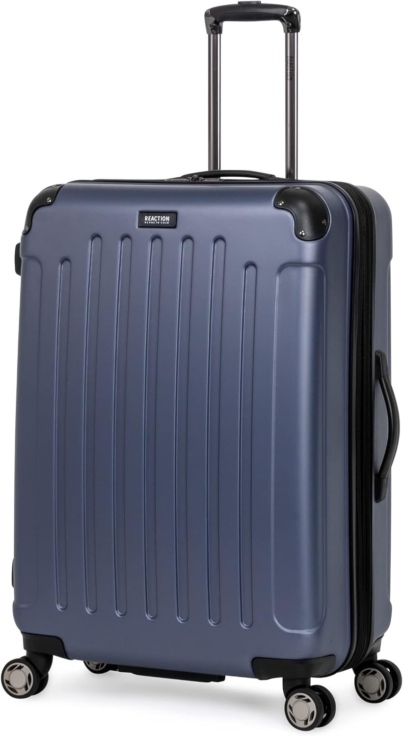 Kenneth Cole REACTION Renegade Luggage Expandable 8-Wheel Spinner Lightweight Hardside Suitcase, Champagne, 20-Inch Carry On