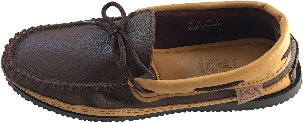 Laurentian Chief Men's Moose & Elk Leather Moccasin Shoes