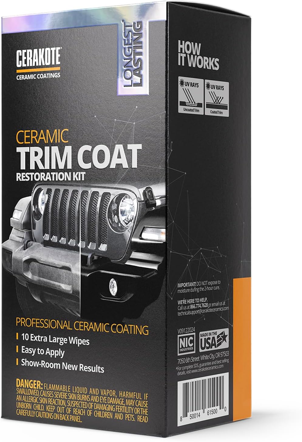 CERAKOTE® Ceramic Trim Coat Kit - Quick Plastic Trim Restorer - Ceramic Coating Guaranteed Restoration to Last Over 200 Washes – A Ceramic Coating