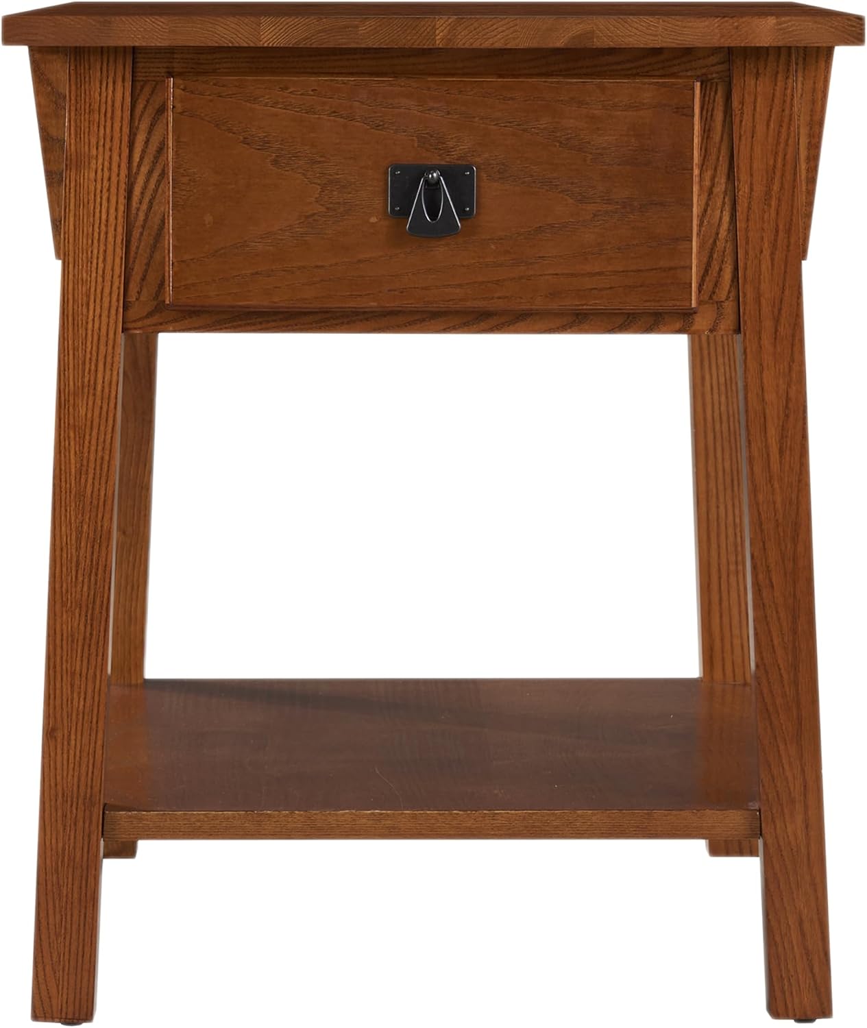Leick Home Shield Wedge End Table, 21", Glazed Auburn