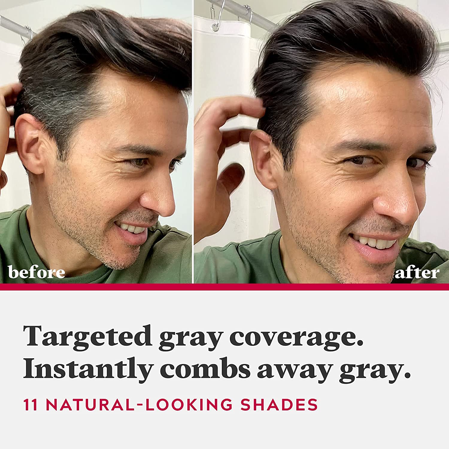 JUST FOR MEN Easy Comb-In Color, No-Mix, Light-Medium Brown A-30 (1 Pack) | Easy Comb-In Color light-medium brown no-mix formula instantly combs away gray. Targeted gray coverage. Easy application.