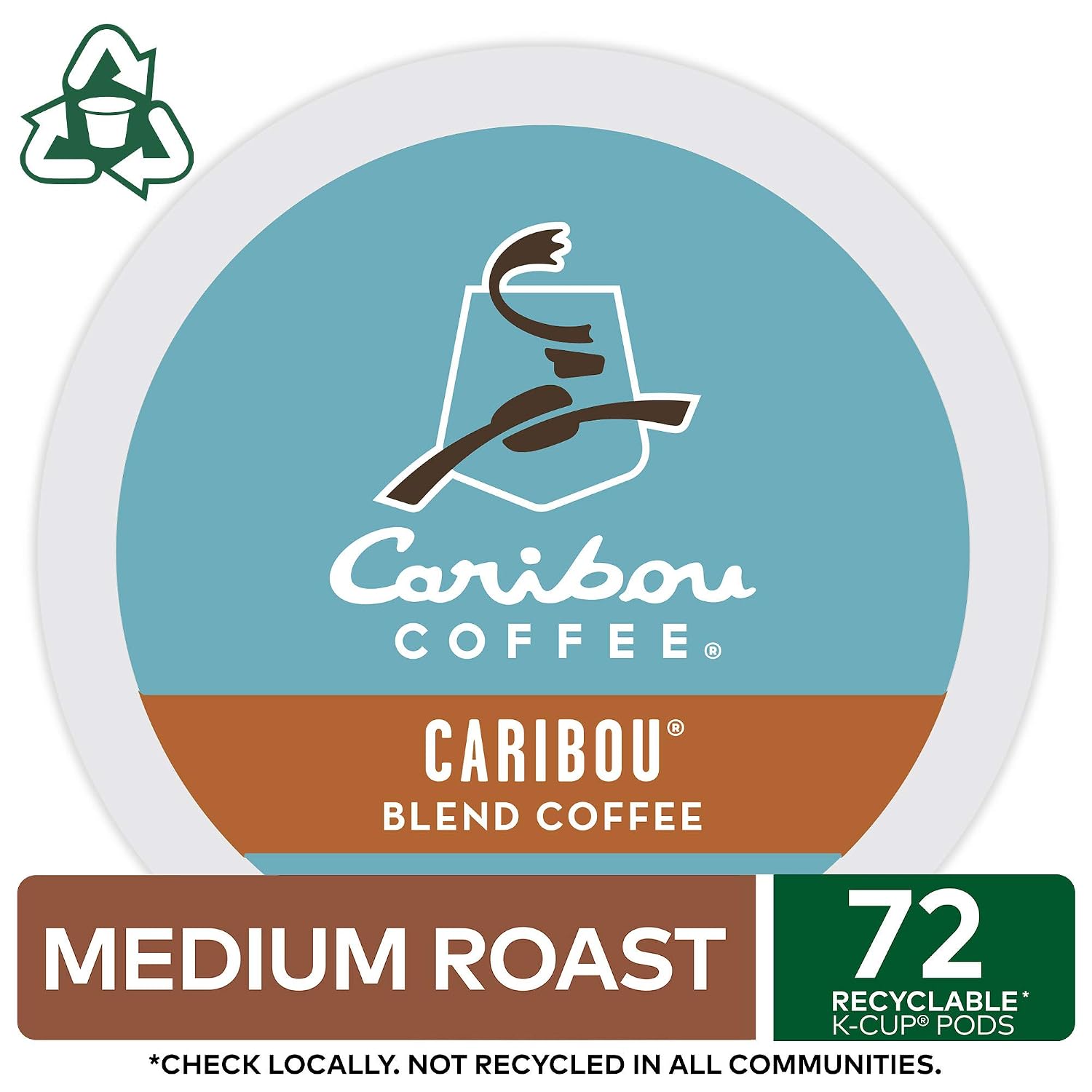 Caribou Coffee Caribou Blend Keurig Single-Serve K-Cup Pod, Medium Roast Coffee, 72 Count