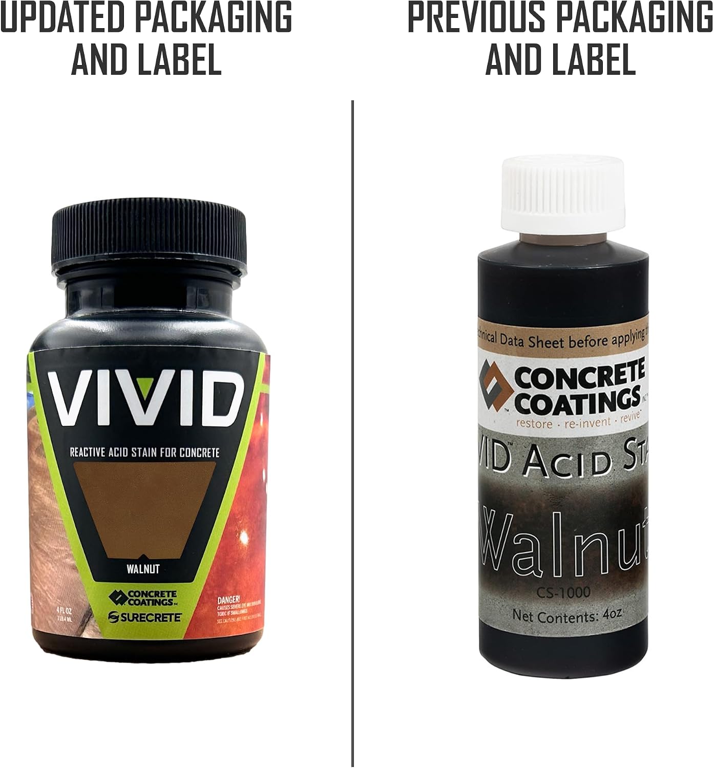 CC Concrete Coatings Vivid Acid Stain for Concrete | Weathered Terracotta | 4 oz Tester