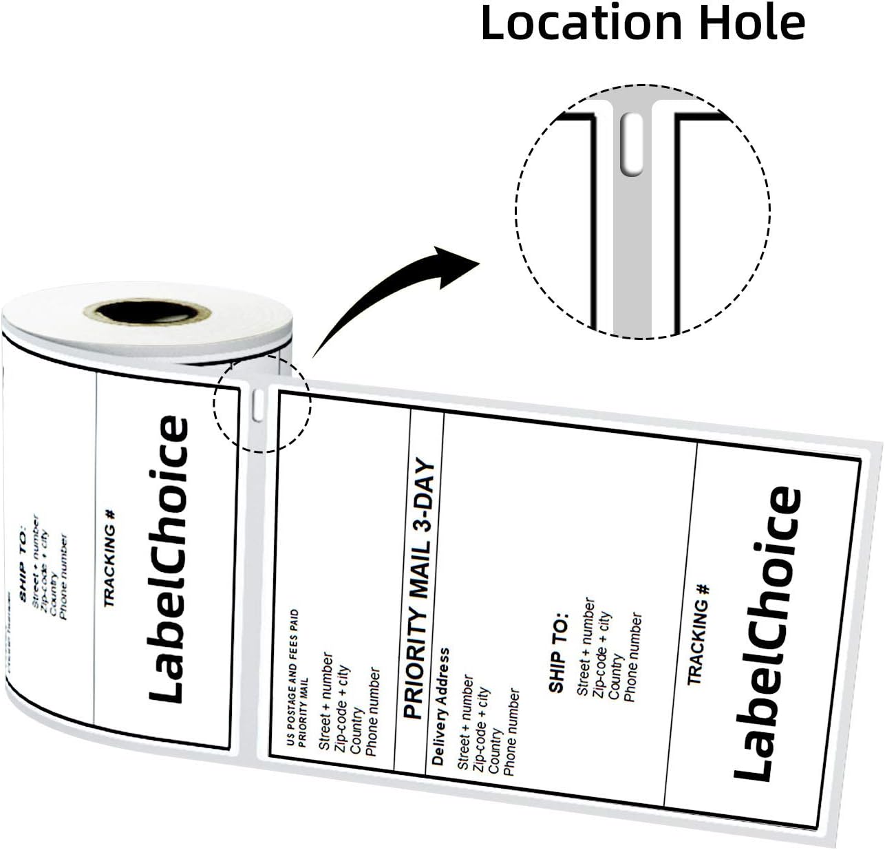 3600 Labels Replacement Compatible for Dymo 30256 2-5/16" X 4" Shipping Labels (Not for Dymo 550, 5XL)