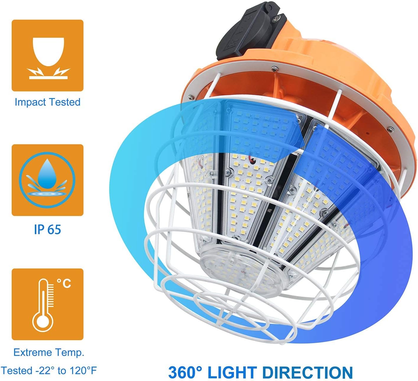 NS 150W LED Temporary Work Light, 24750LM Linkable Daylight White 5