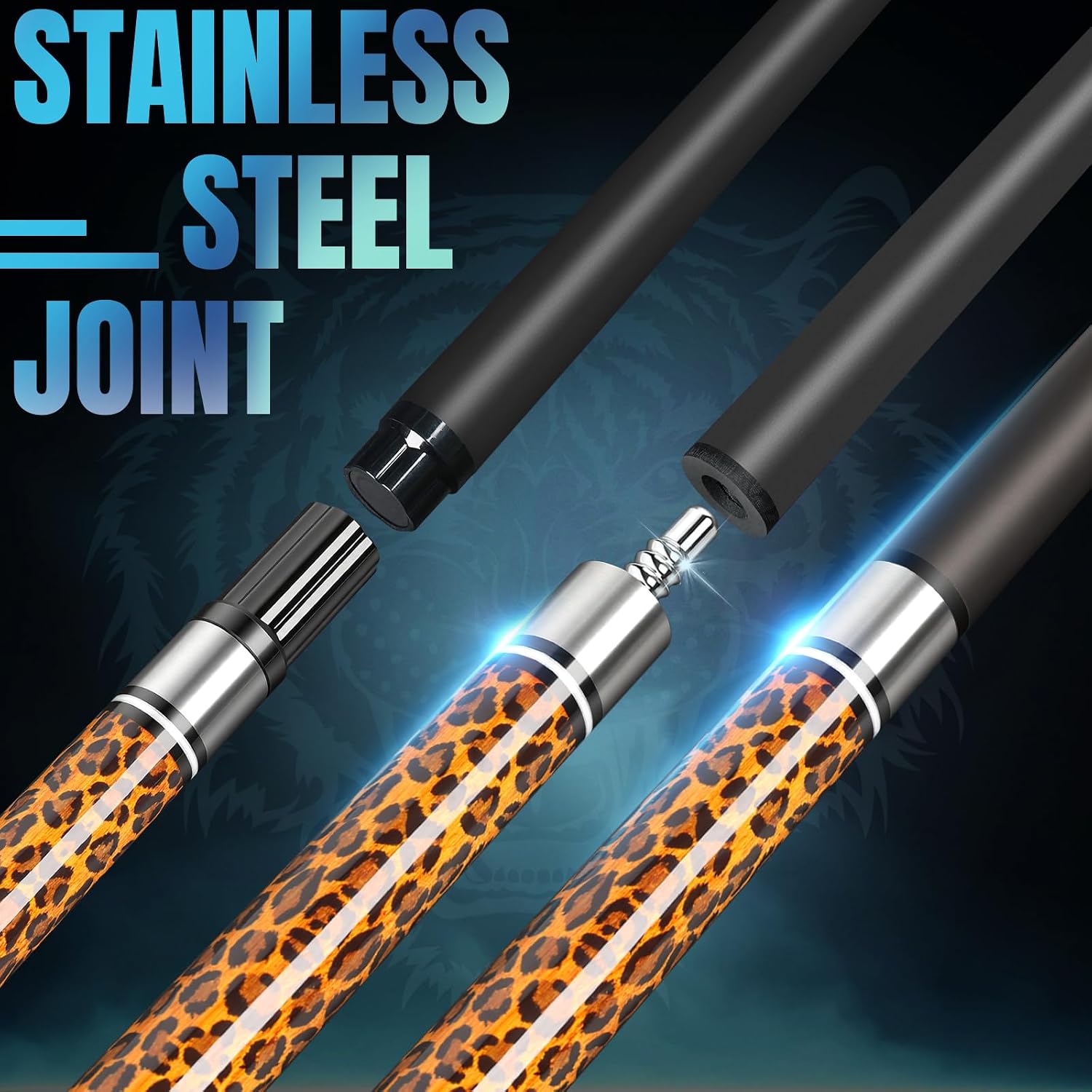 Carbon Fiber Pool Cue Stick 58" Professional Pool Sticks for Adults Full Carbon Technology Low Deflection Pool Cue Billiard Cues with 12.5mm Tip