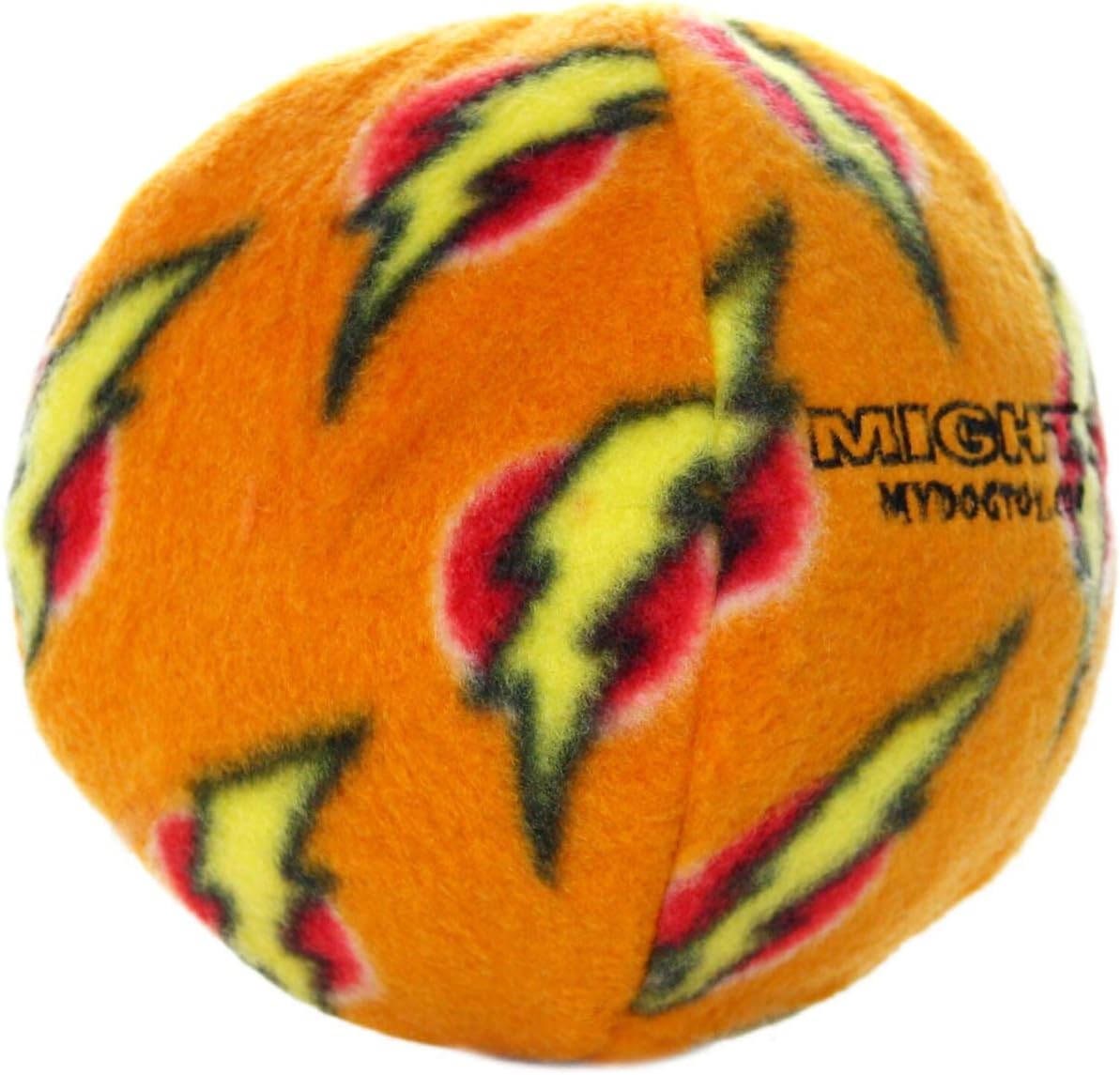 MIGHTY Tuffy 2 Pack Medium Ball Dog Toy: Ultra Durable Plush Toy with Multiple Layers & Reinforced Seams, Washable and Floats, Vinyl Ball & Fleece