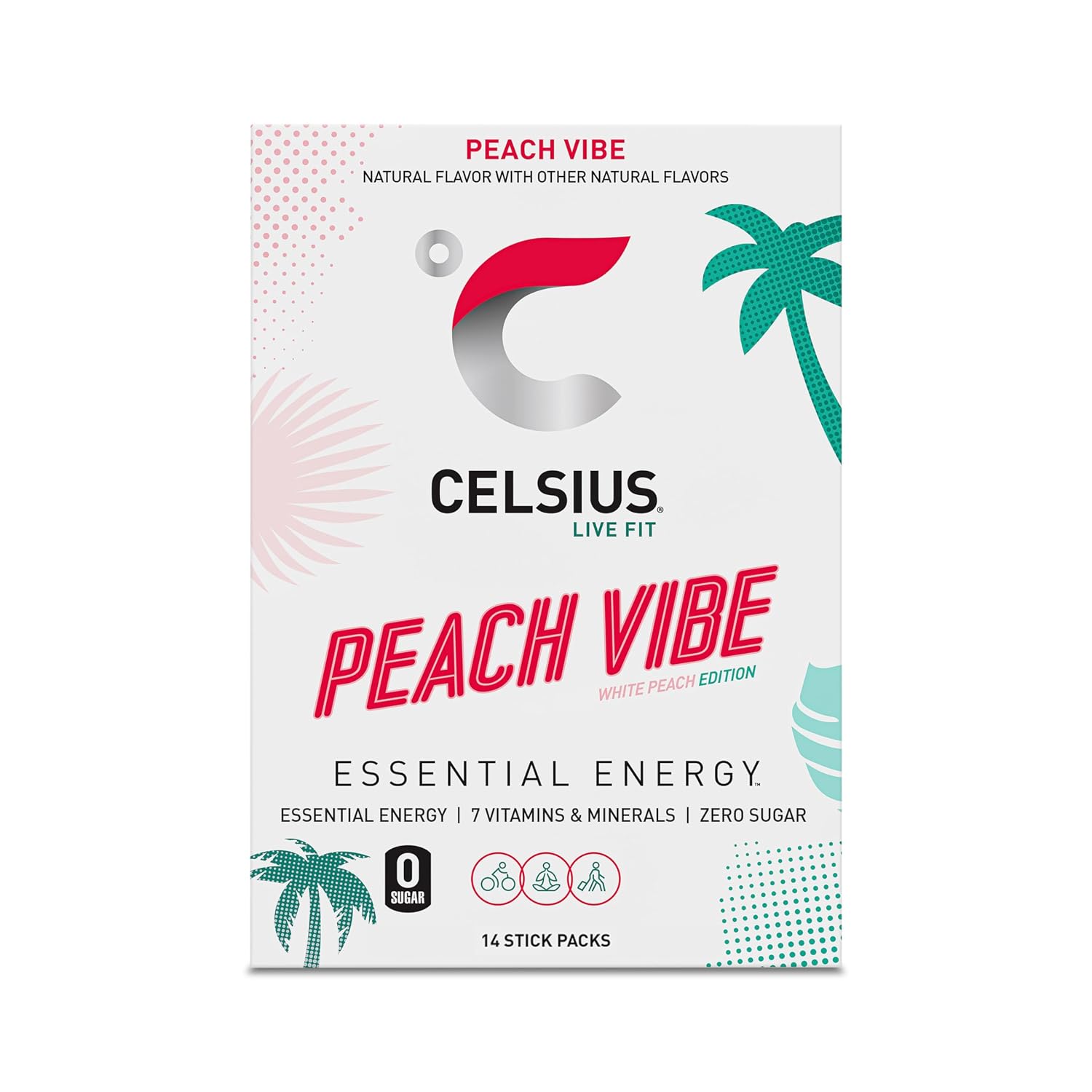 CELSIUS On-The-Go Powder Stick Packs, Zero Sugar (14 Sticks per Pack)