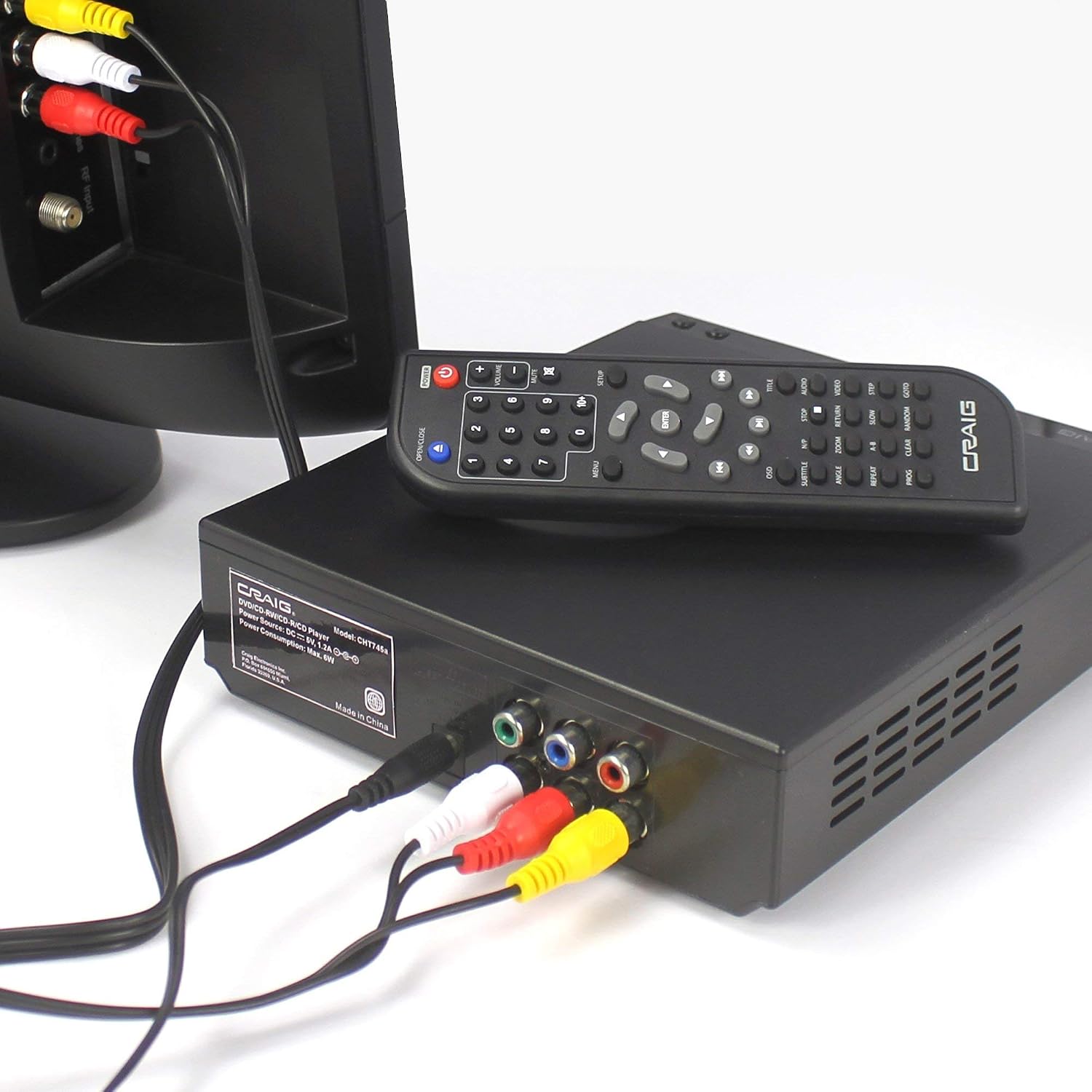 Craig Compact DVD/JPEG/CD-R/CD-RW/CD Player with Remote (CVD512a) (Renewed)