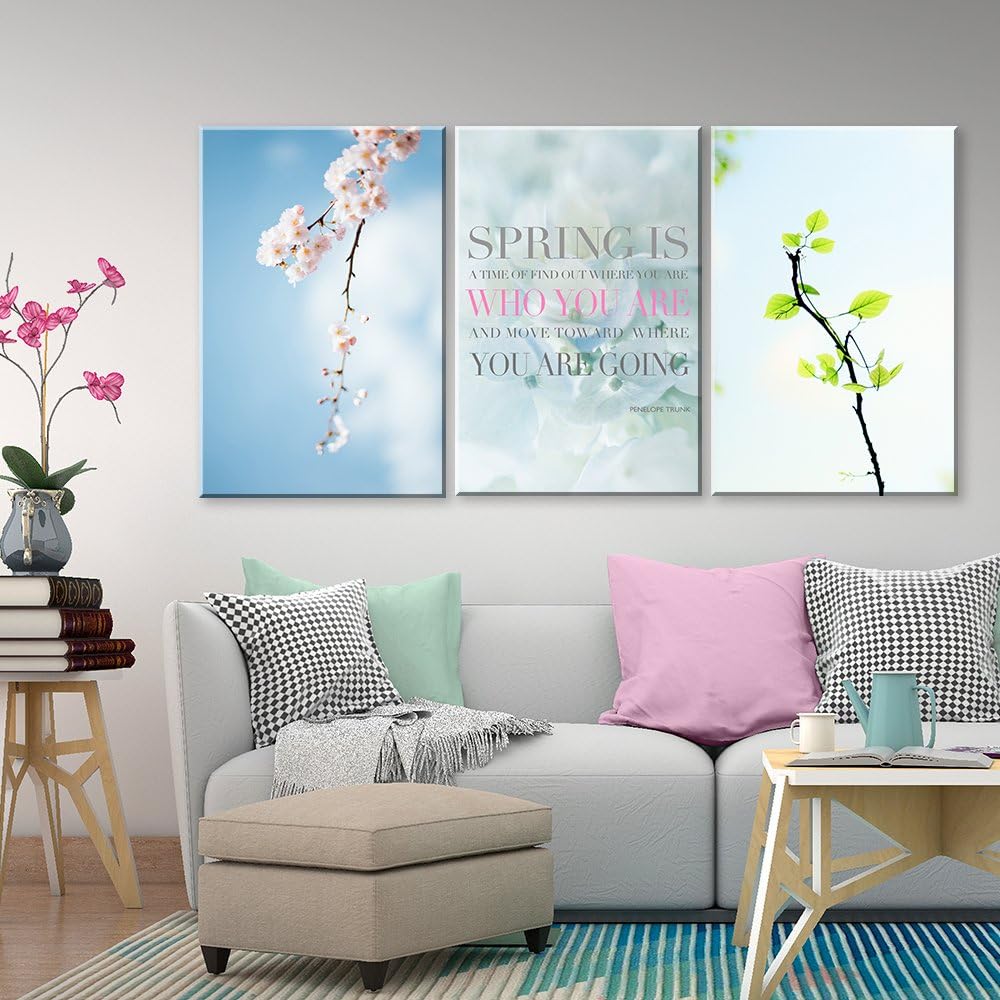 wall26 Canvas Prints Wall Art - Ocean Themed 3 Panel Wall Art with Wave,Anchor and Rudder - 16"x24" x 3 Panels