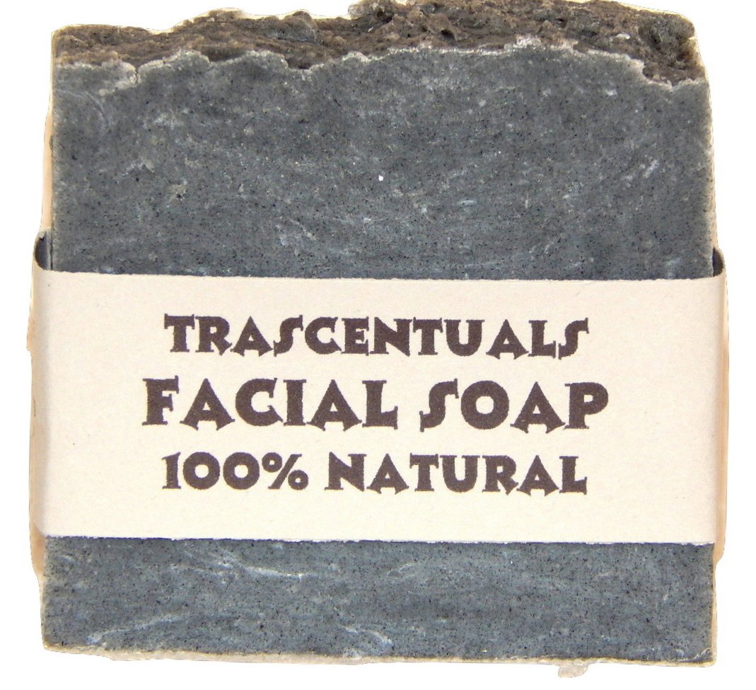 Acne Soap Natural Facial Bar Contains Tea Tree Oil Activated Charcoal Shea Butter Coconut and Olive Oil Comes With Case Chemical Free (BLUE)