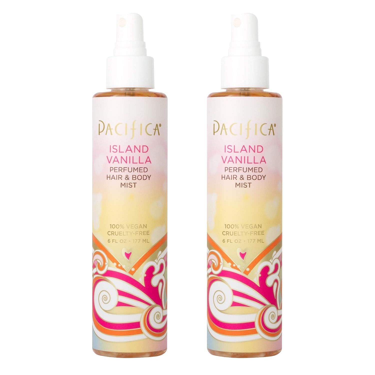 Pacifica Hair Perfume & Body Fragrance Spray Mist - Island Vanilla Pack with Sugar & Vanilla – Alcohol-Free, Vegan & Cruelty-Free