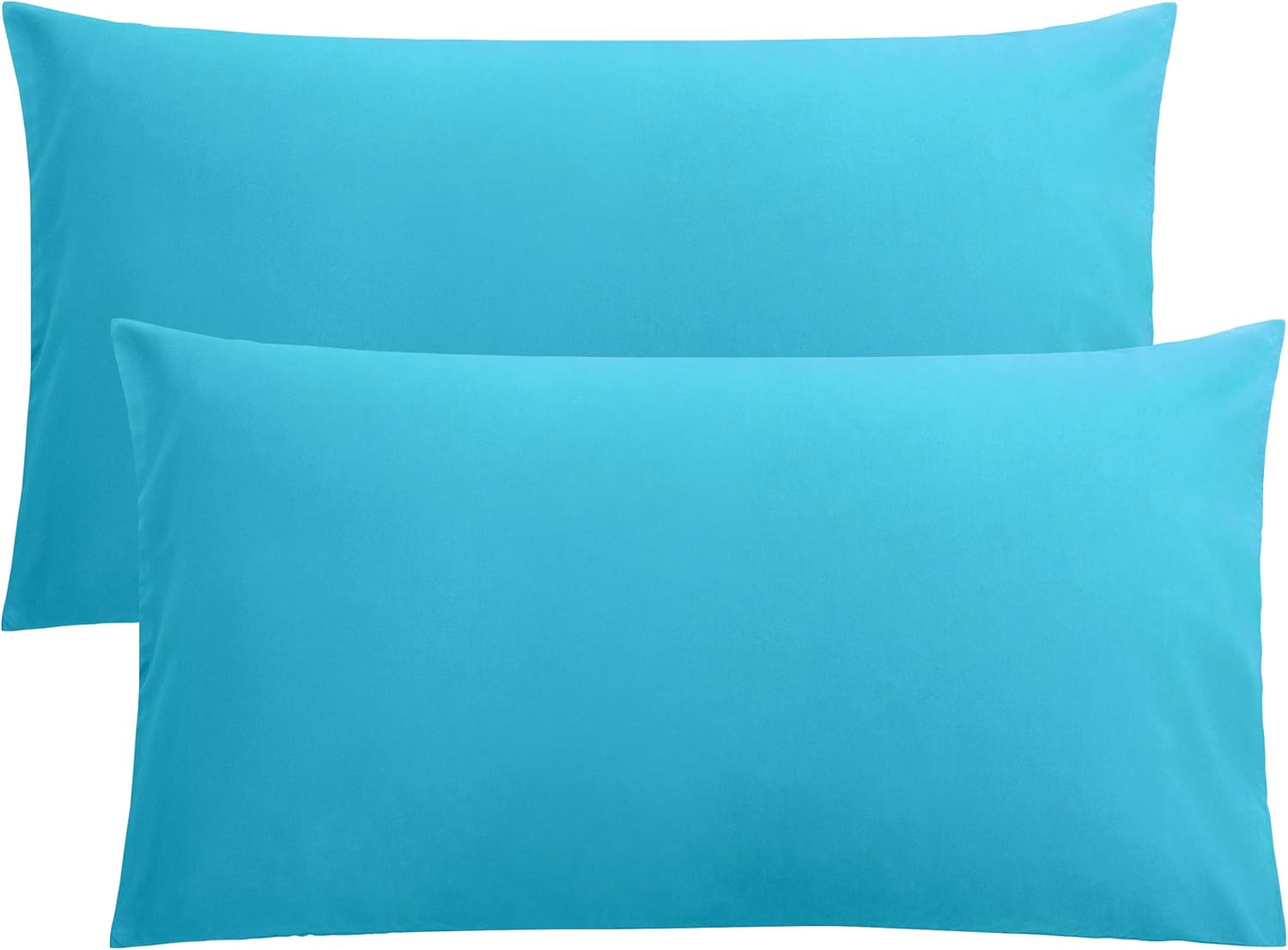 FLXXIE 2-Pack Microfiber Standard Pillow Cases, Envelope Style, White