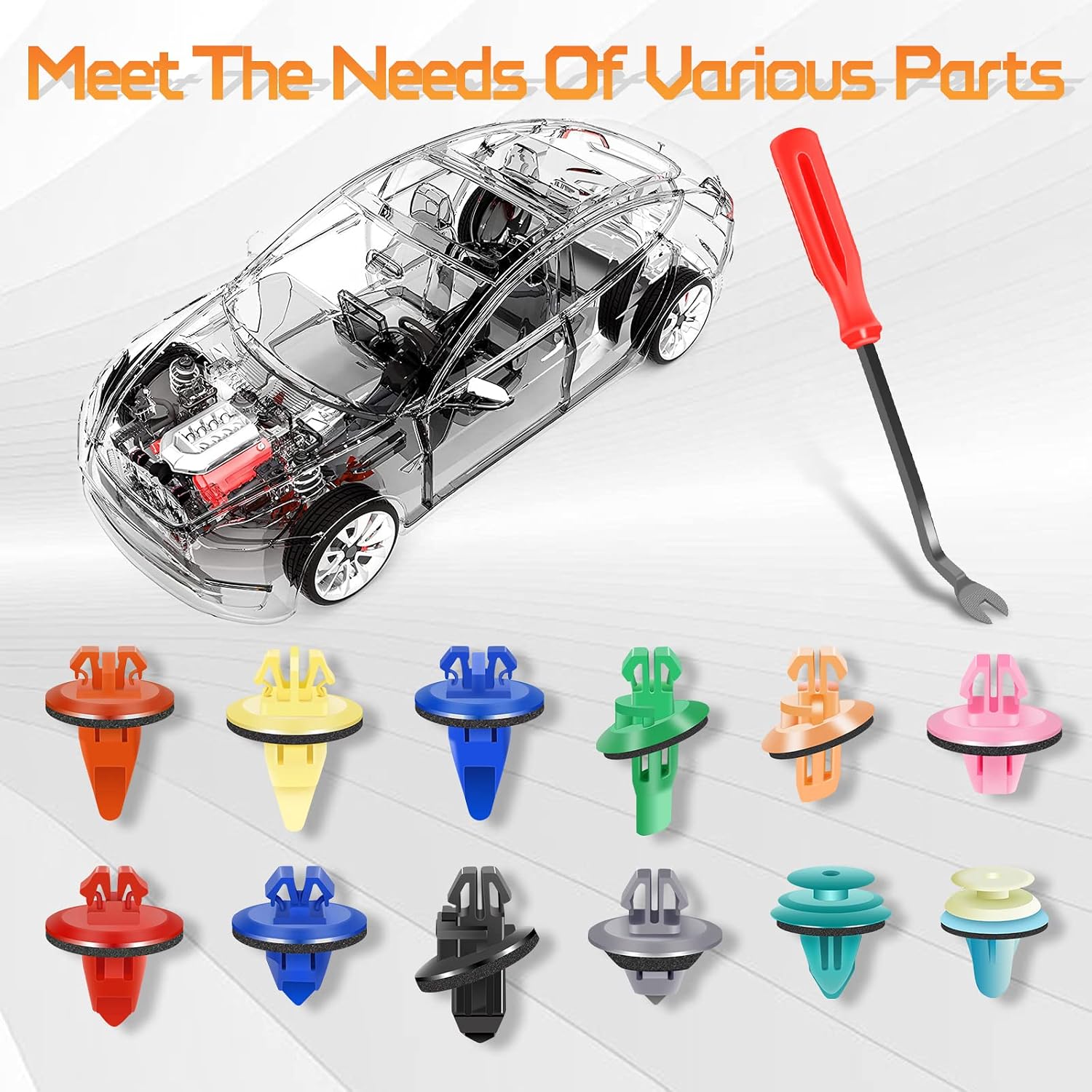 OTUAYAUTO 245 PCS Fender Clips Car Clips Bumper Plastic Rivets