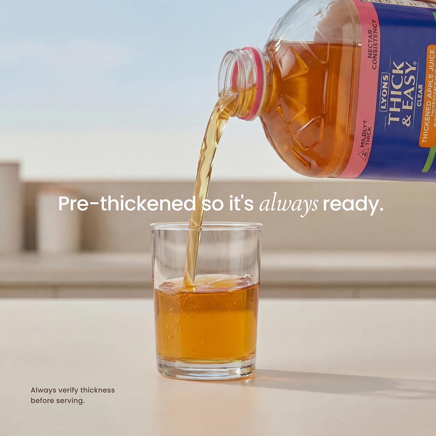 Thick & Easy Thickened Orange Juice, IDDSI Level 3 Ready-to-Drink Thickened Beverage for Swallowing Support, Moderately Thick Honey Consistency, 4 fl oz Cups - 24 Pack | IDDSI Level 3, Ready-to-Drink, Beverage for Swallowing Support, Moderately Thick Hon…