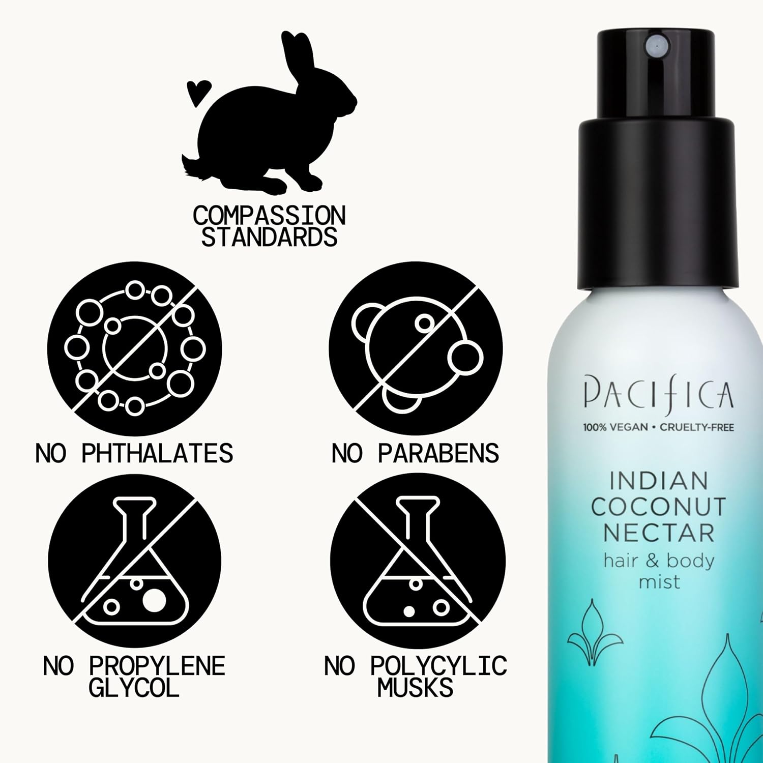 Pacifica Island Vanilla Hair Mist Perfume and Full Body Spray for Women - Fragrance Spray for A Mood-Lifting Experience, Paraben-Free, Clean Beauty No Alcohol, Vegan & Cruelty-Free, 6 oz oz