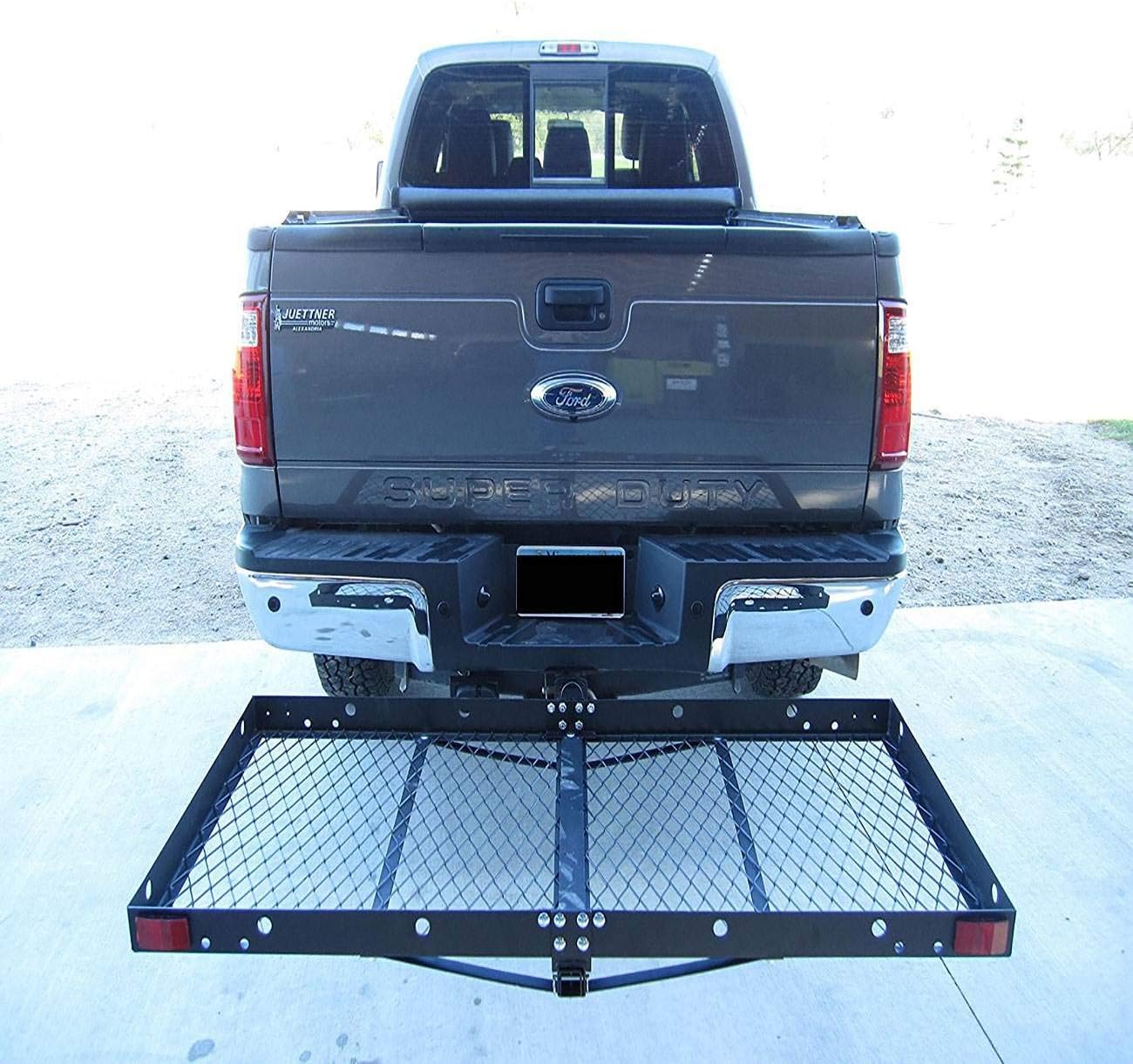 Hitch Cargo Carrier with Bike Rack, 500 lb Capacity, Black | Alloy Steel, Holds 4 Bicycles, 2" Receiver Fit, Rear Mount Design