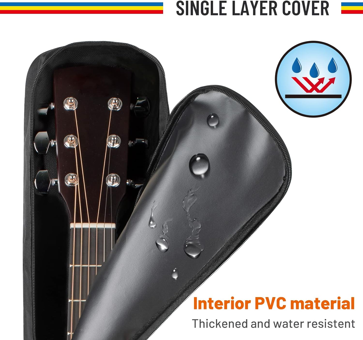 CAHAYA Electric Guitar Bag Gig Bag 6mm Padding Padded Backpack with Reflective Bands Soft Guitar Case Black CY0225