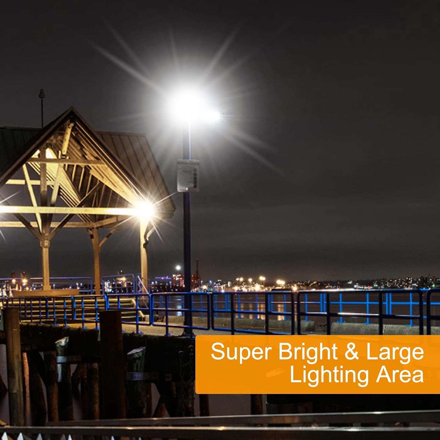 200W LED Flood Lights Outdoor, 20000LM Super Bright Security Floodlight, 100-277V, IP66 Waterproof, Commercial Exterior Light Fixture, 6000K Daylight White, Arena Yard Court Stadium Parking Lot Light
