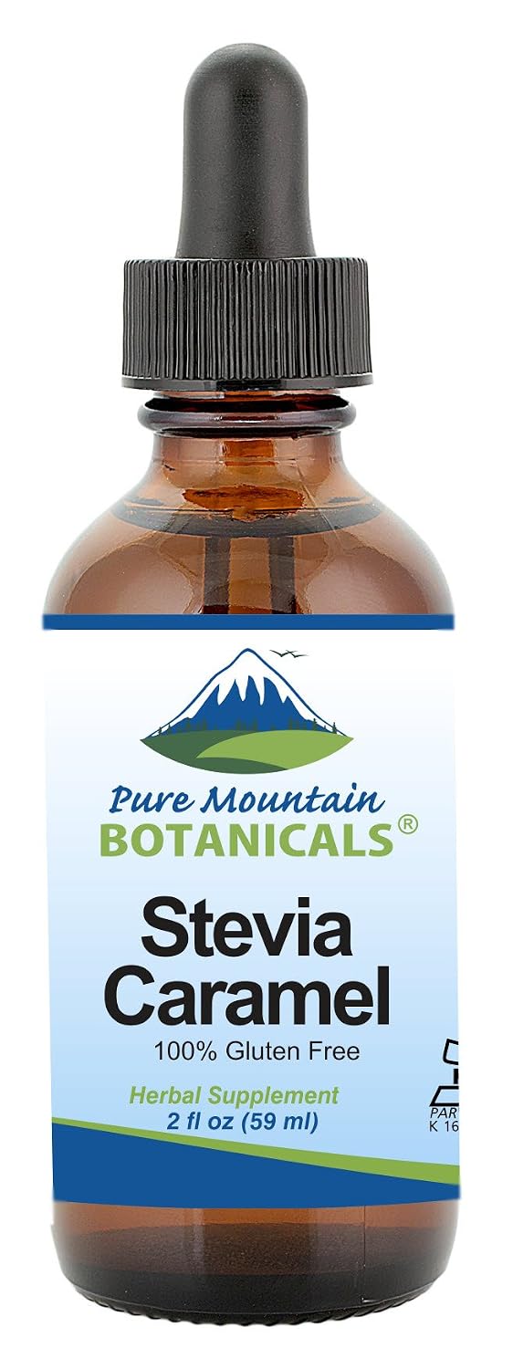 Caramel Stevia Drops - Flavored Stevia Liquid Drops - Zero Calorie Natural Sweetener - Alcohol Free - Kosher - 290 Servings - 2oz Glass Bottle
