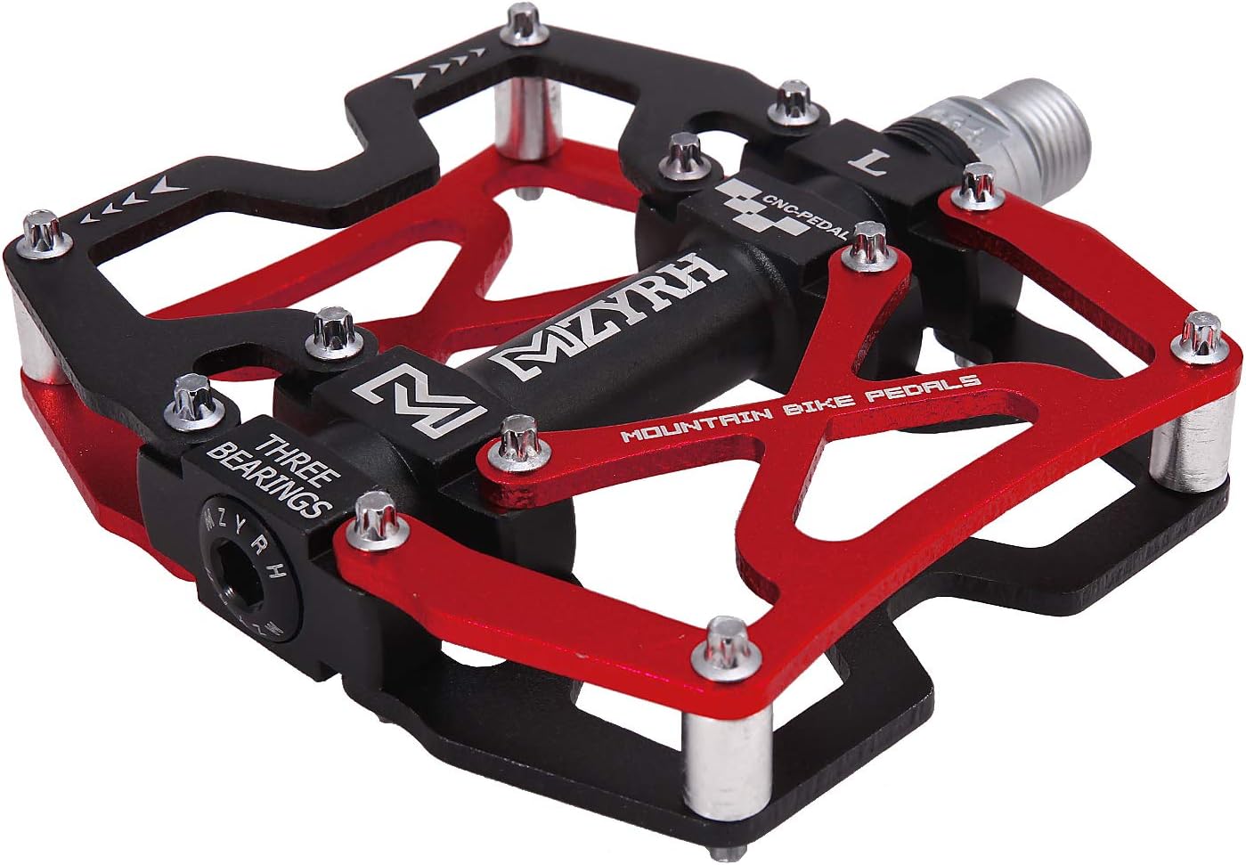 MZYRH Mountain Bike Pedals, Ultra Strong Colorful CNC Machined 9/16" Cycling Sealed 3 Bearing Pedals