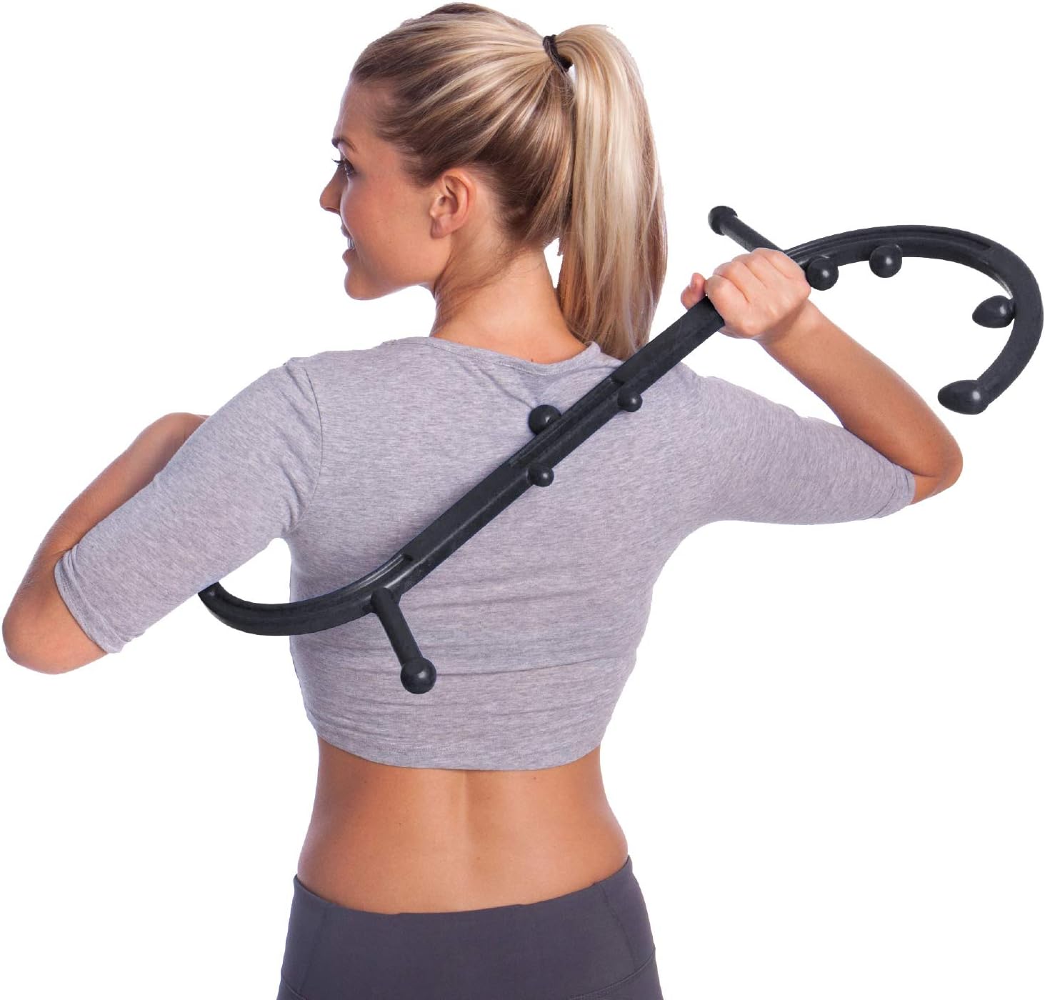 Body Back Buddy Classic Black & Massage Stick Bundle for Muscle Pain Relief | FSA Eligible Massage Bundle For Trigger Point Therapy, Deep Tissue Pain Relief, Muscle Tension Relief, (Stick color varies)