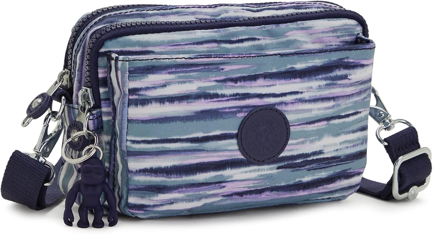 Kipling Women’s Abanu Medium Crossbody Bag, Lightweight, Adjustable Nylon Waist Pack with Multi-Compartment Zip Pockets