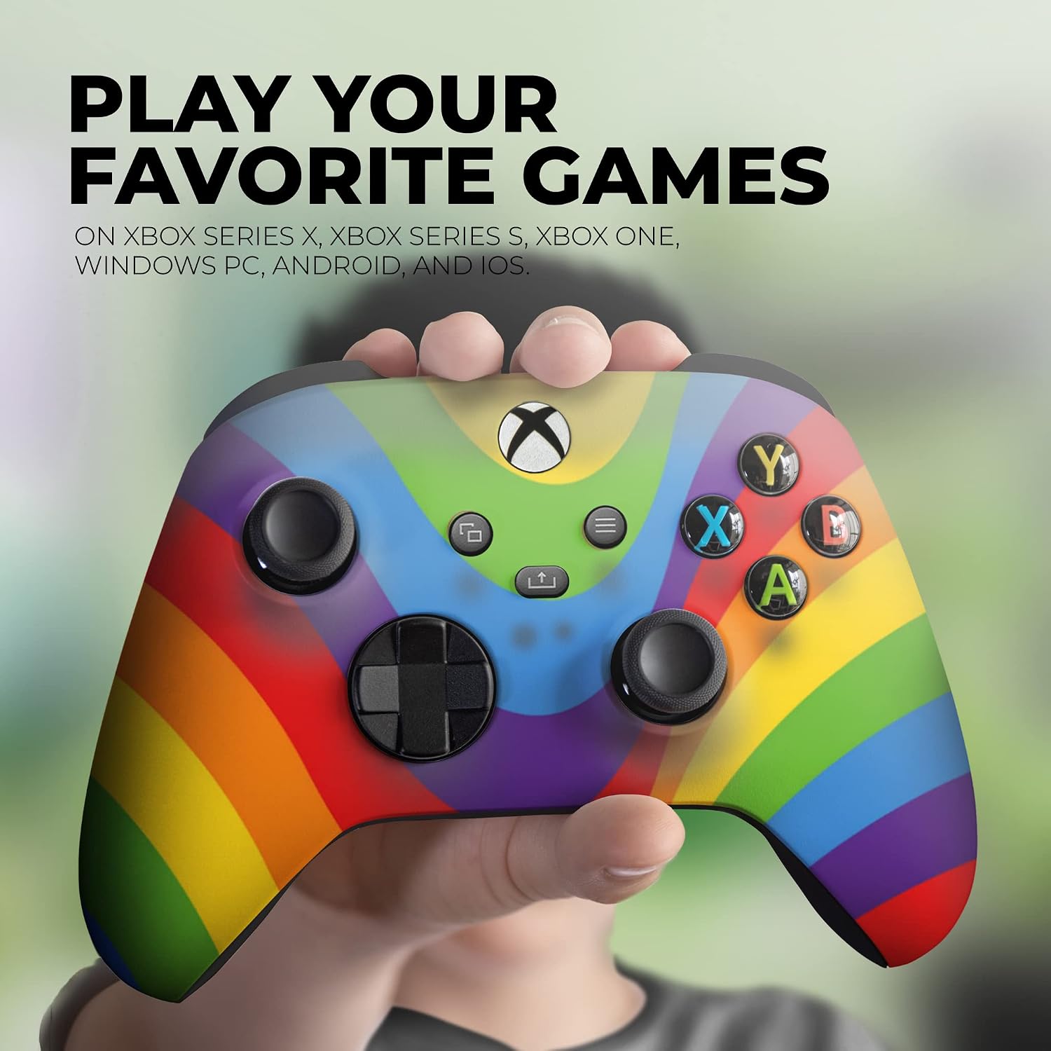 DreamController Green Weed Grass Custom X-box Controller Wireless compatible with X-box One/Series X/S Proudly Customized in USA with Permanent