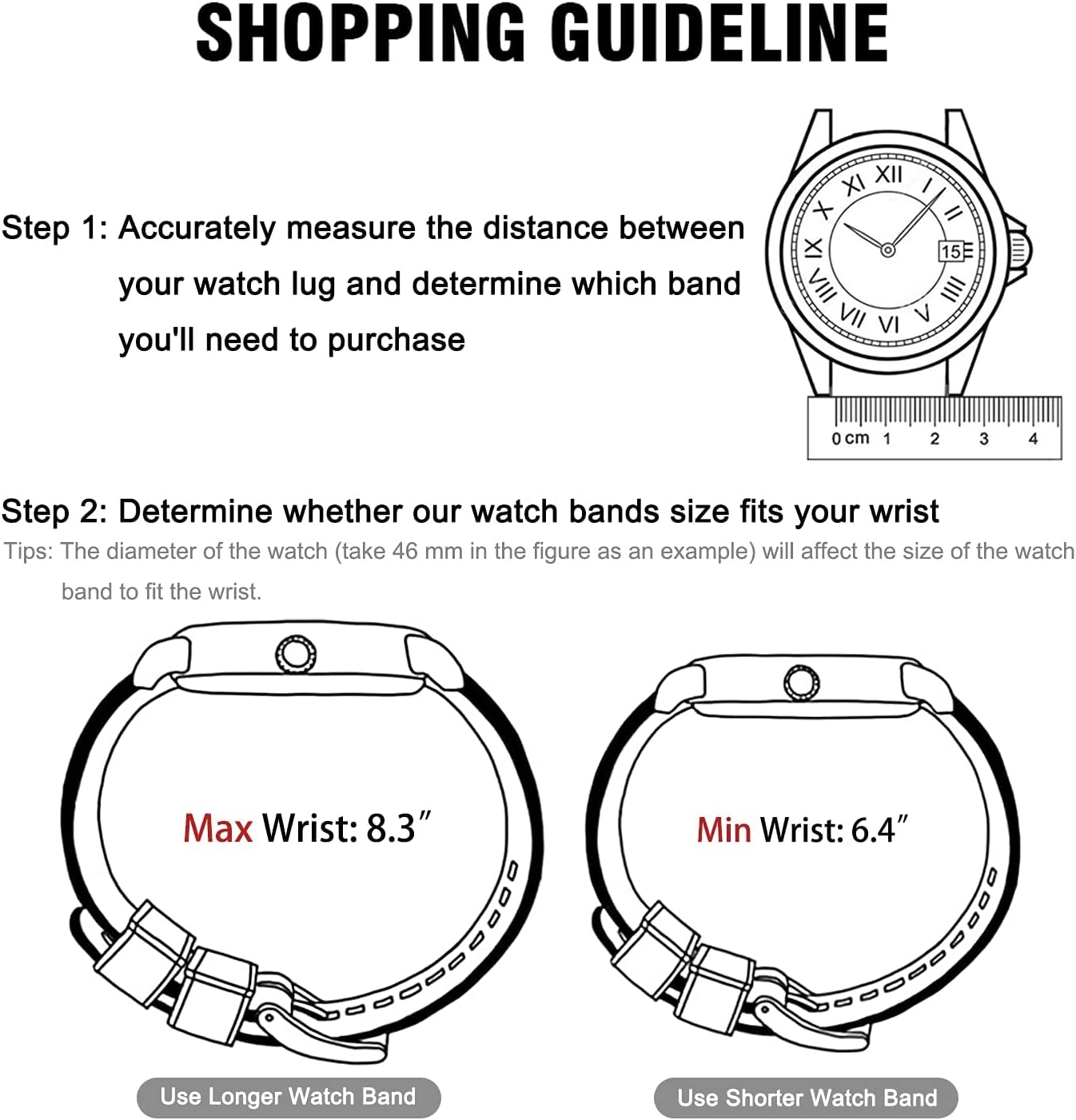 Ritche Christmas Gift Silicone Watch Bands 18mm 20mm 22mm 24mm Quick Release Rubber Watch Bands for Men, White Elephant Gifts