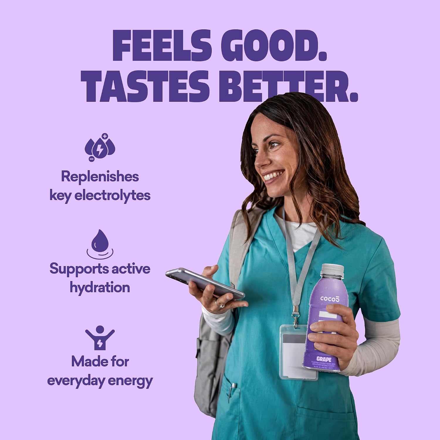 Coco5 Original Coconut Water Natural Electrolyte Sports Drink, 12 Pack | Active hydration. Low sugar, nothing artificial. Potassium, sodium, magnesium, calcium, chloride. 8 real ingredients.