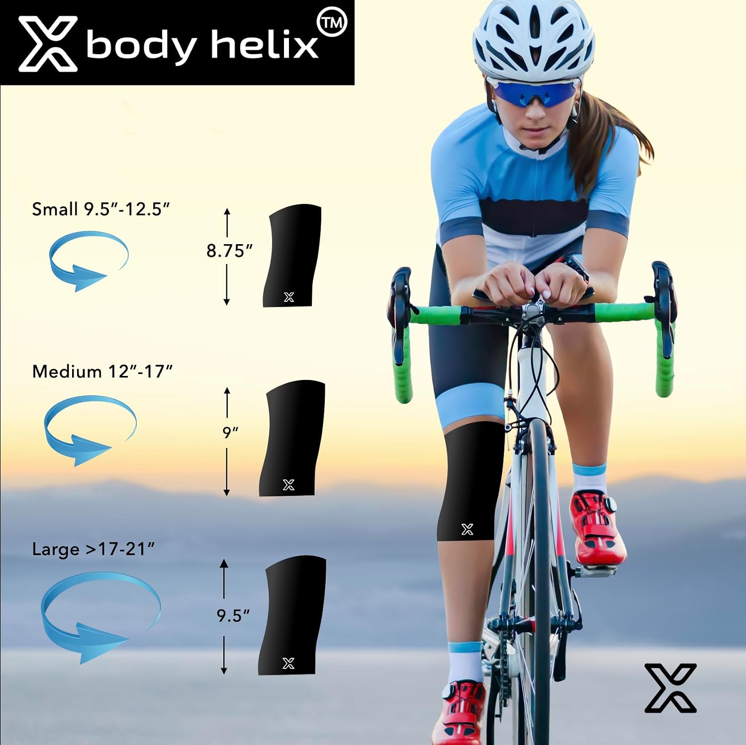 Full Knee Compression Sleeve for Knee Pain Relief - Arthritis, Meniscus, Swelling, ACL, Sprains - Knee Sleeve for Women and Men (Black, Large)