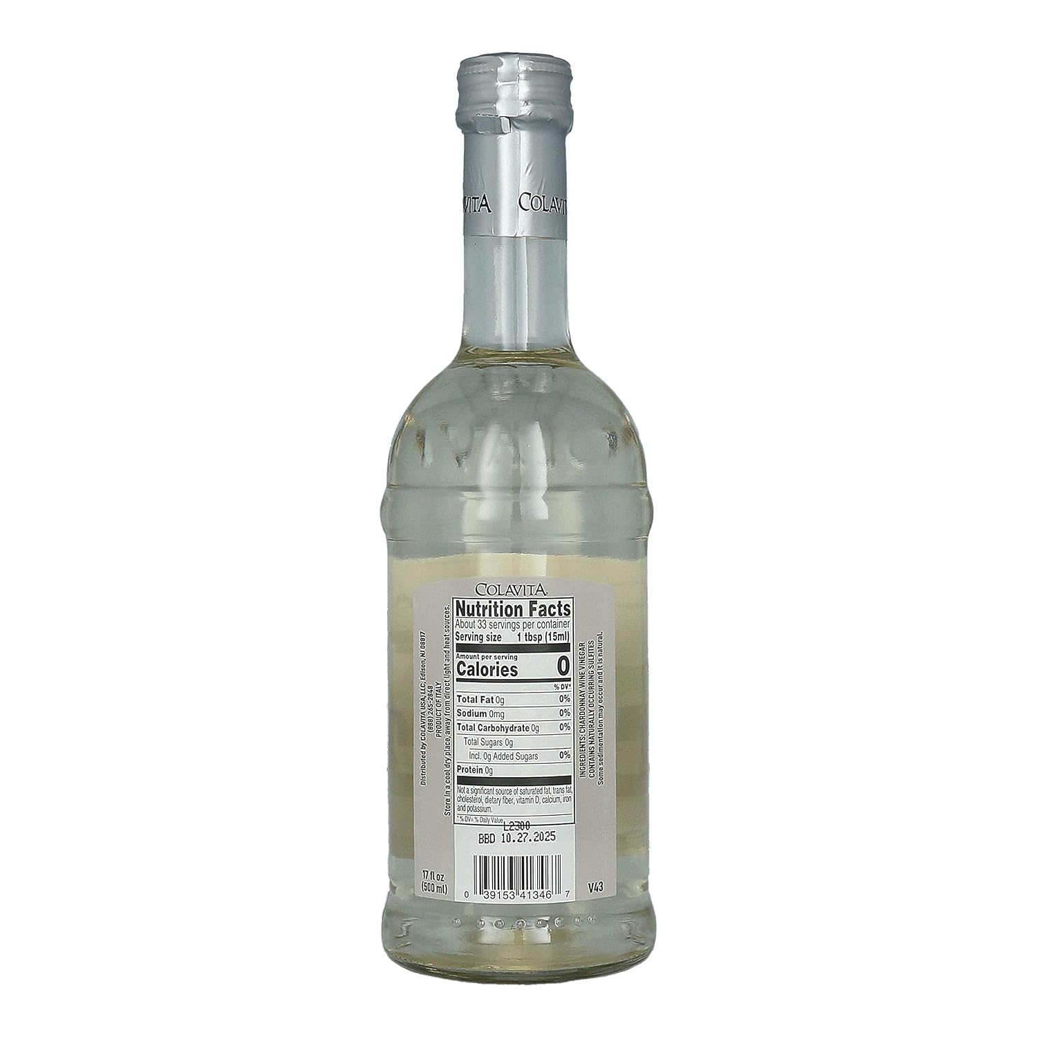 Colavita Wine Vinegar - Aged White Wine Vinegar, 17 Fl Oz