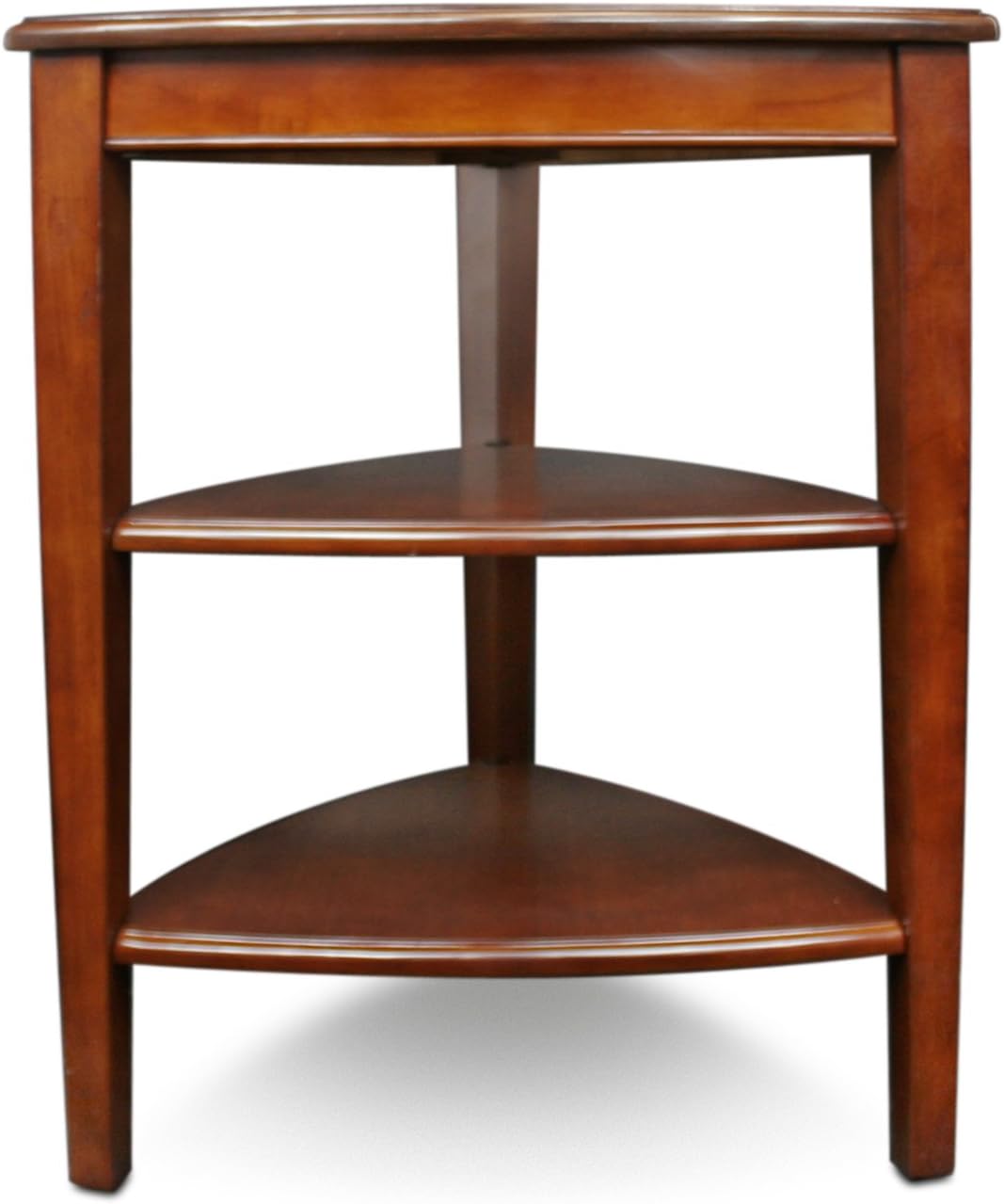 Leick Home Shield Wedge End Table, 21", Glazed Auburn