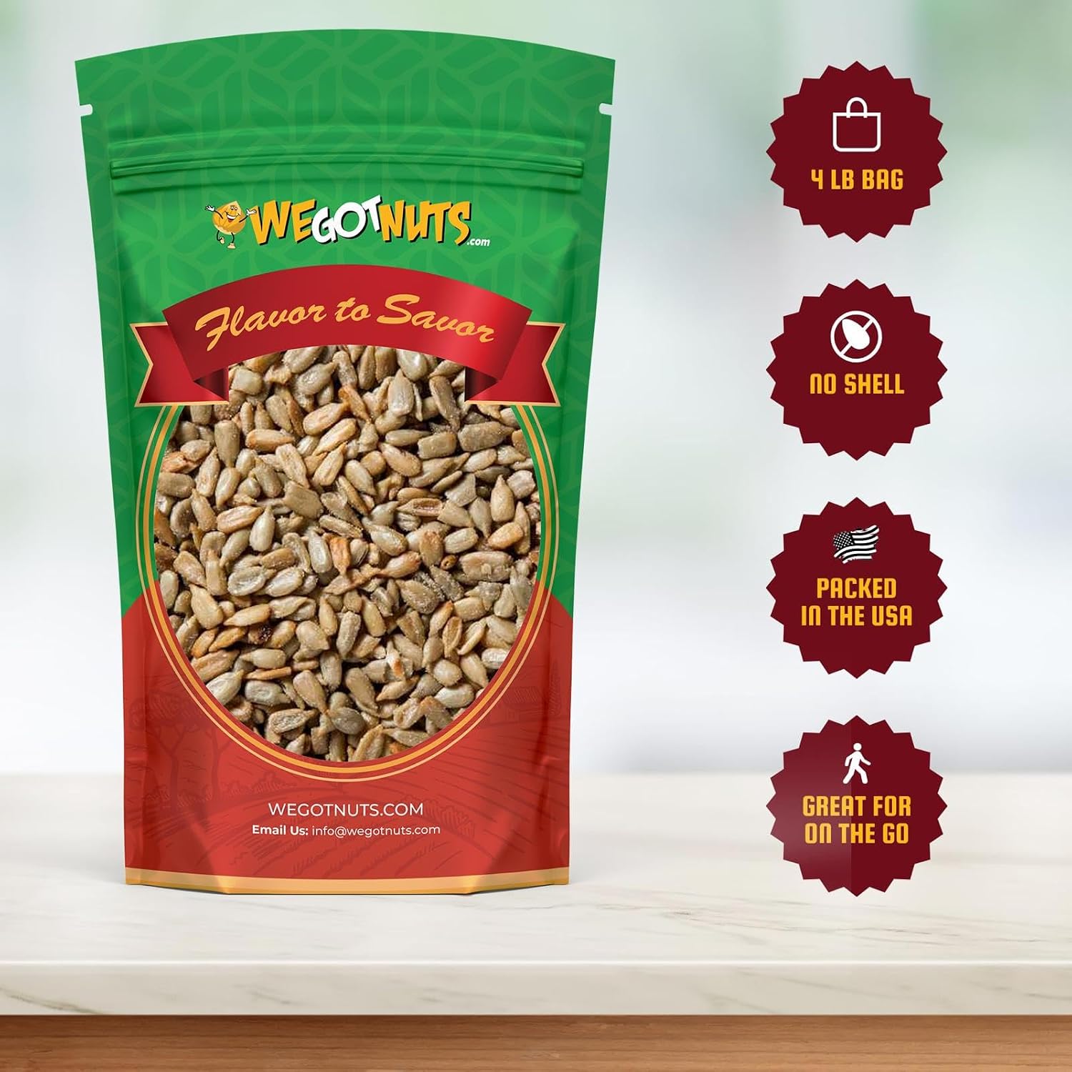 We Got Nuts Sunflower Seeds Roasted & Unsalted (No Shell) 4 LB