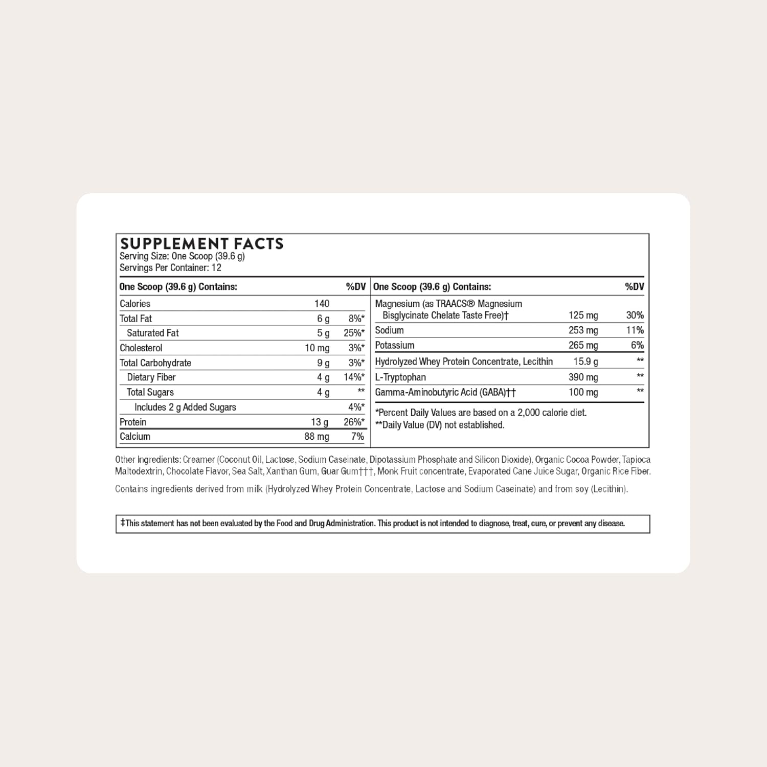 THORNE - RecoveryPro - Whey Protein Powder with Magnesium, GABA & L-Tryptophan - Supports Restful Sleep
