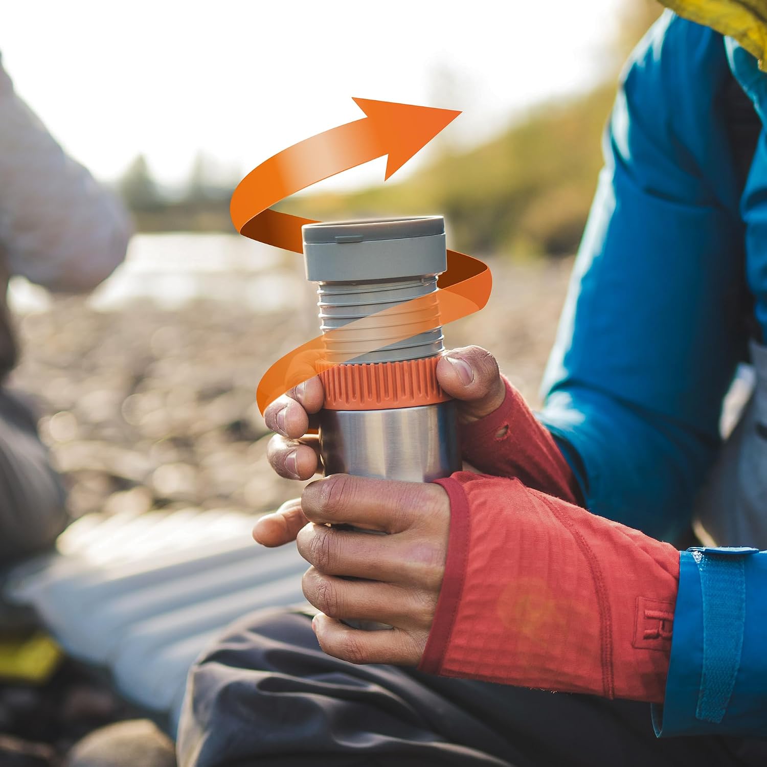 WACACO Pipamoka Portable Coffee Maker, Coffee brewer, All-in-one Vacuum Pressured，Insulated Travel Mug, Hand Powered and Filter Pressure Brewer
