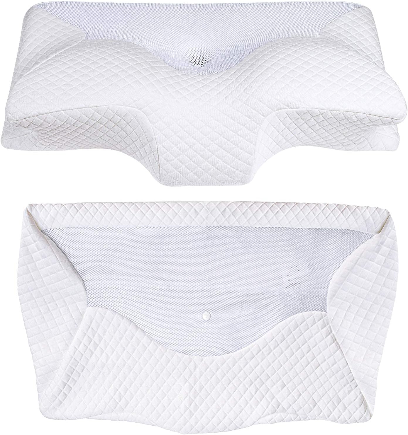 HOMCA Pillowcase PL01 Memory Foam Standard Size Pillow, White