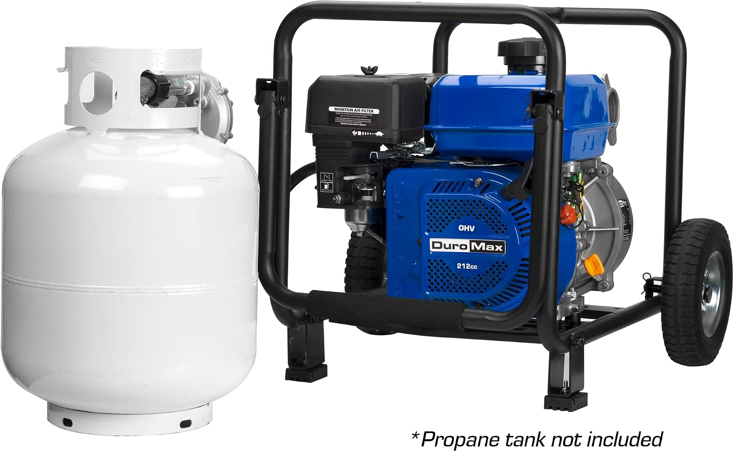DuroMax XP652WP 208cc 158-Gpm 3600-Rpm 2-Inch Gasoline Engine Portable Water Pump, 50 State Approved, XP652WP, Blue