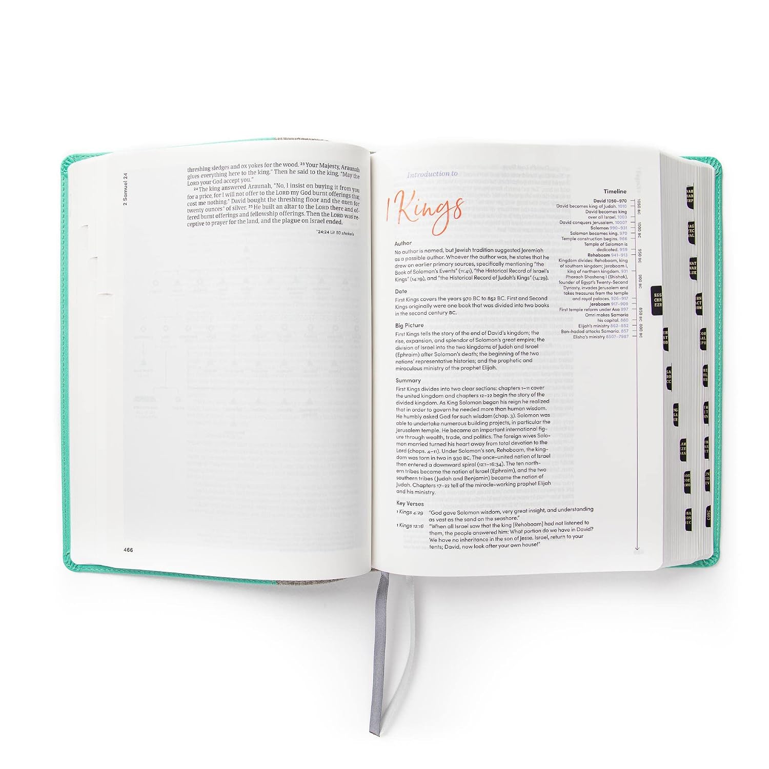 CSB Lifeway Women's Bible, Gray/Mint LeatherTouch, Indexed, Black Letter, Single-Column, Wide-Margins, Devotions, Articles, Word Studies